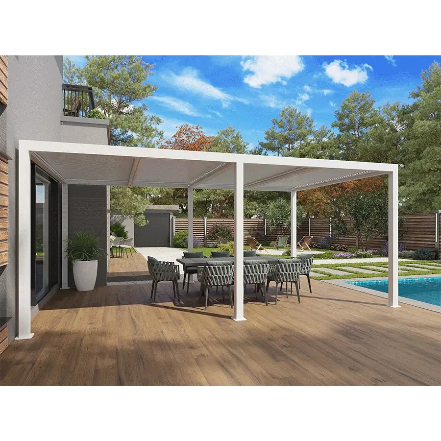 PURPLE LEAF Athena Louvered Pergola Outdoor Aluminum Pergola with Adjustable Roof for Deck Backyard Garden Hardtop Gazebo - Image 43