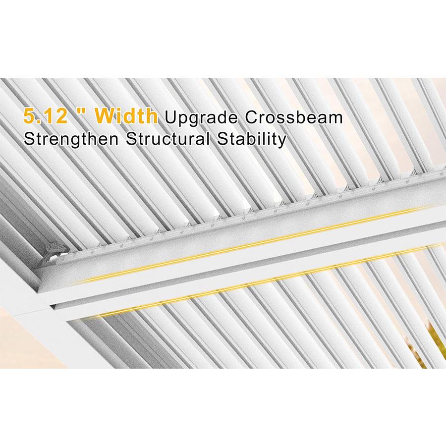 PURPLE LEAF Athena Louvered Pergola Outdoor Aluminum Pergola with Adjustable Roof for Deck Backyard Garden Hardtop Gazebo - Image 55