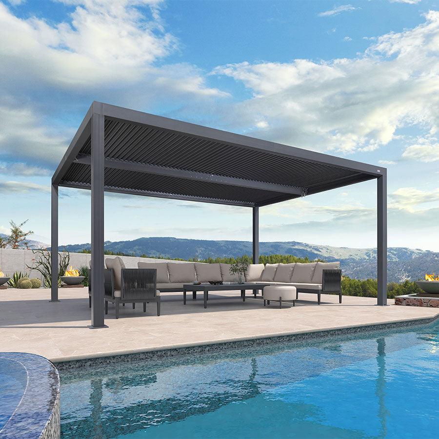 PURPLE LEAF Athena Louvered Pergola Outdoor Aluminum Pergola with Adjustable Roof for Deck Backyard Garden Hardtop Gazebo - Image 63