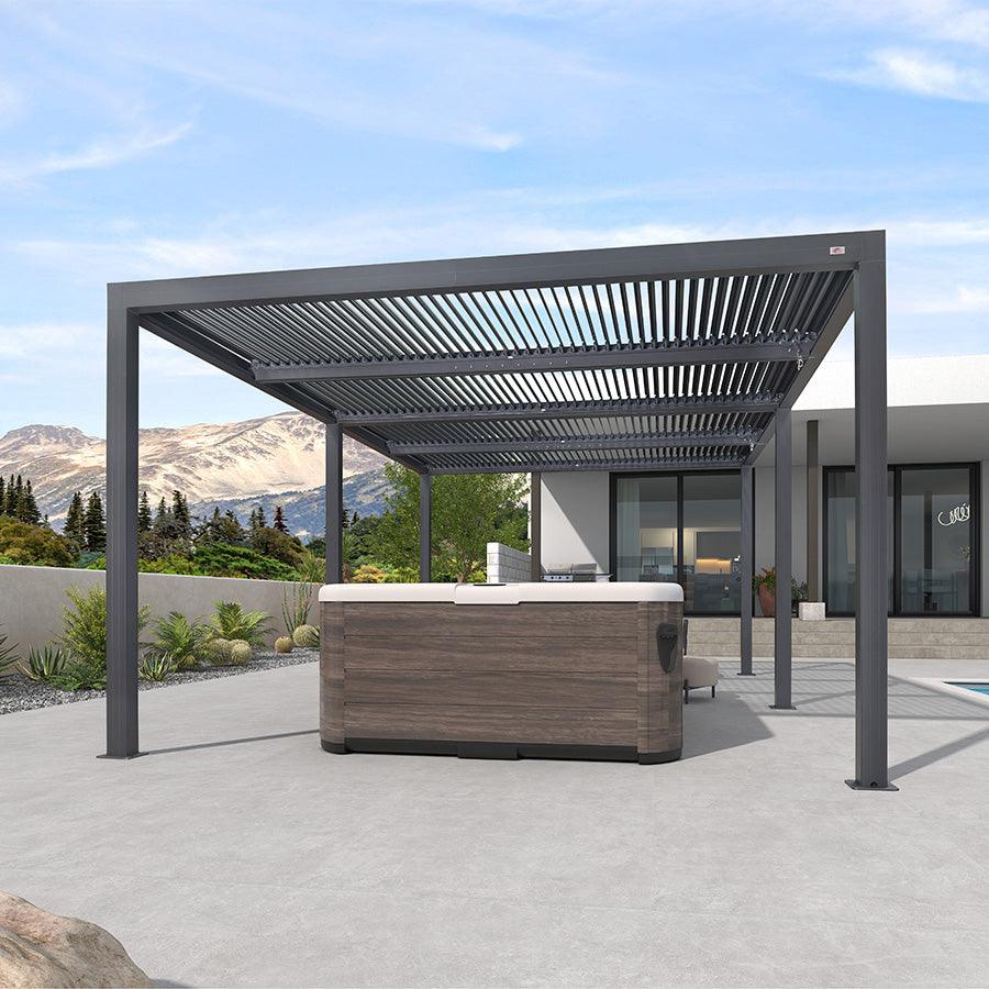 PURPLE LEAF Athena Louvered Pergola Outdoor Aluminum Pergola with Adjustable Roof for Deck Backyard Garden Hardtop Gazebo - Image 66