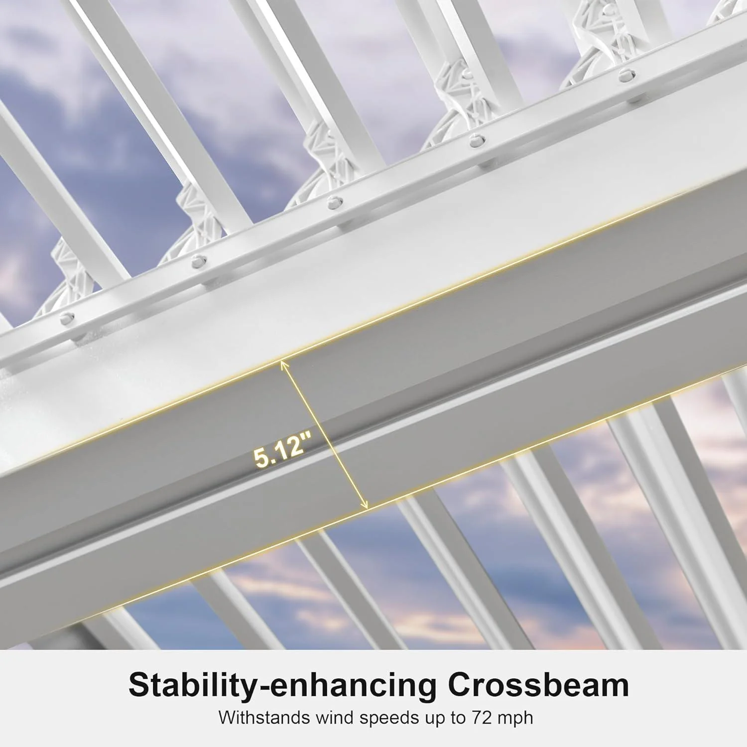 PURPLE LEAF Athena Louvered Pergola Outdoor Aluminum Pergola with Adjustable Roof for Deck Backyard Garden Hardtop Gazebo - Image 84