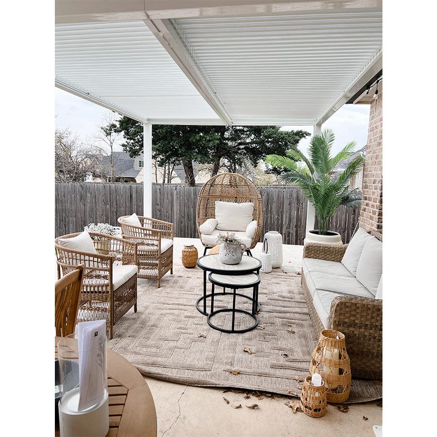 PURPLE LEAF Athena Louvered Pergola Outdoor Aluminum Pergola with Adjustable Roof for Deck Backyard Garden Hardtop Gazebo - Image 86