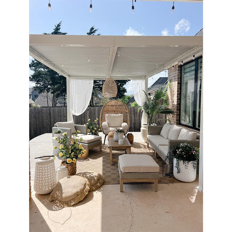 PURPLE LEAF Athena Louvered Pergola Outdoor Aluminum Pergola with Adjustable Roof for Deck Backyard Garden Hardtop Gazebo - Image 87