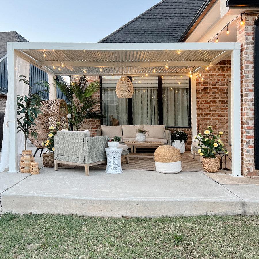 PURPLE LEAF Athena Louvered Pergola Outdoor Aluminum Pergola with Adjustable Roof for Deck Backyard Garden Hardtop Gazebo - Image 88