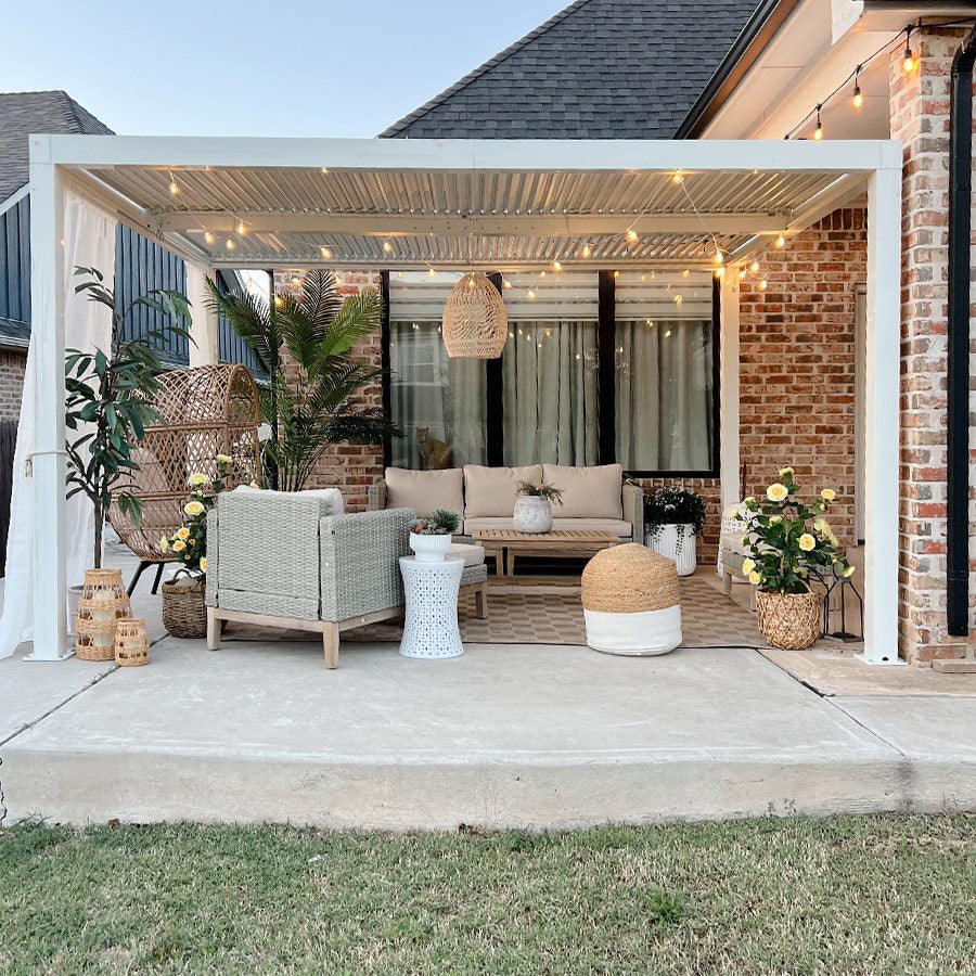 PURPLE LEAF Athena Louvered Pergola Outdoor Aluminum Pergola with Adjustable Roof for Deck Backyard Garden Hardtop Gazebo - Image 89