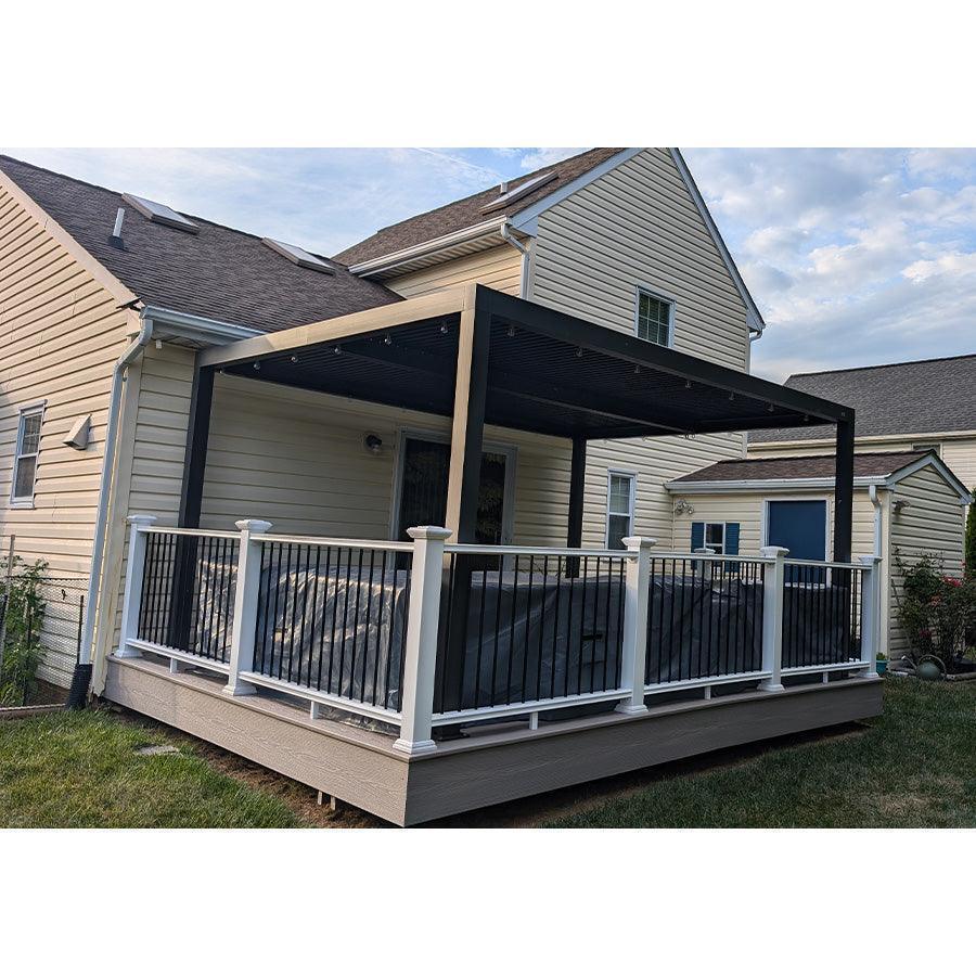 PURPLE LEAF Athena Louvered Pergola Outdoor Aluminum Pergola with Adjustable Roof for Deck Backyard Garden Hardtop Gazebo - Image 99