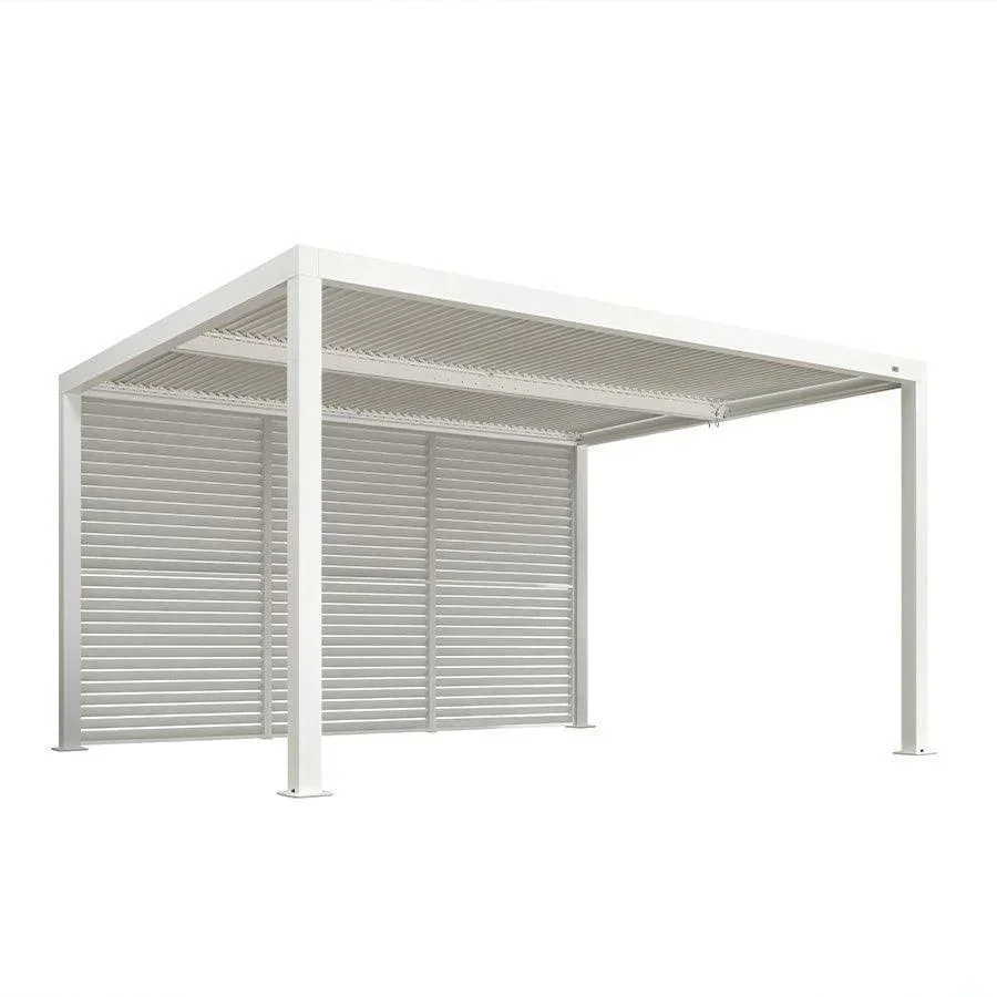 PURPLE LEAF Athena Louvered Pergola white Outdoor Aluminum Pergola with Shutter Wall Adjustable Gazebo Rainproof for Patio Deck Garden - Image 13