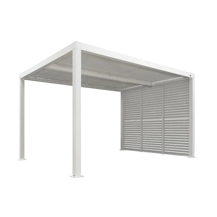 PURPLE LEAF Athena Louvered Pergola white Outdoor Aluminum Pergola with Shutter Wall Adjustable Gazebo Rainproof for Patio Deck Garden - Image 32