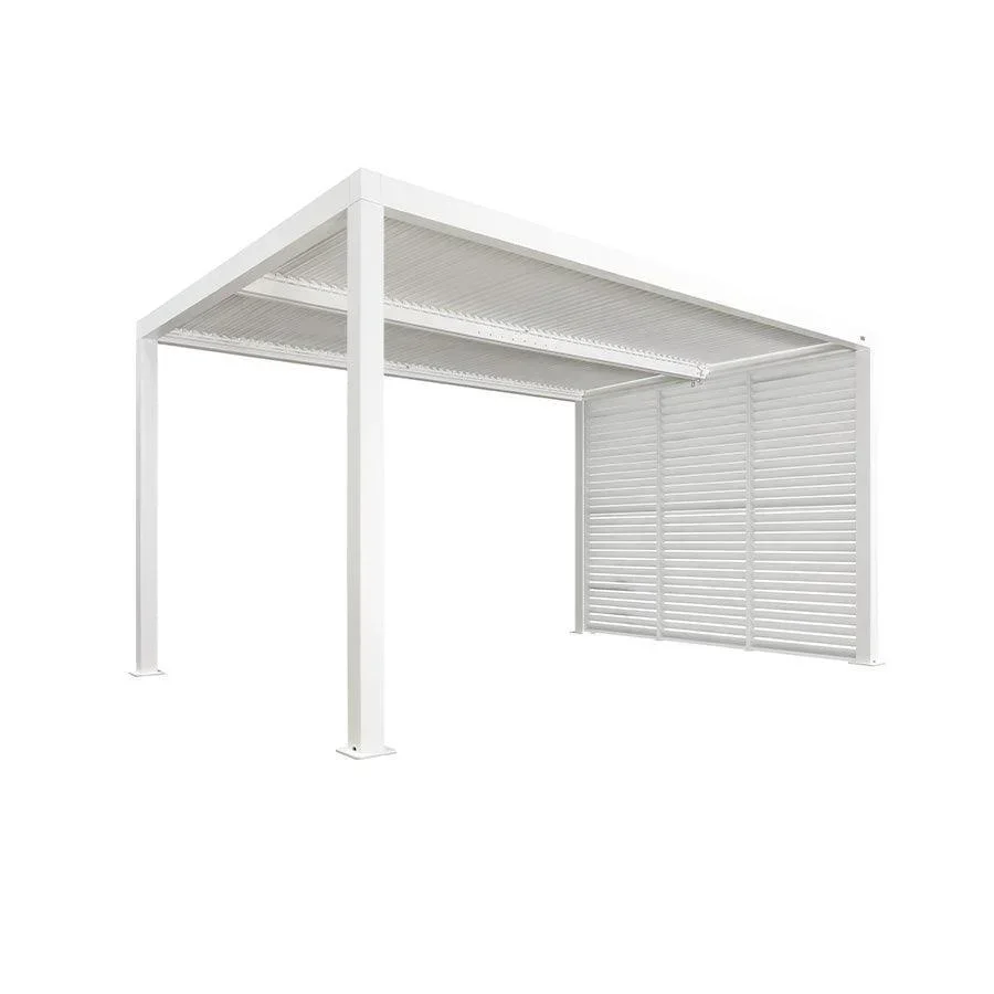 PURPLE LEAF Athena Louvered Pergola white Outdoor Aluminum Pergola with Shutter Wall Adjustable Gazebo Rainproof for Patio Deck Garden - Image 39