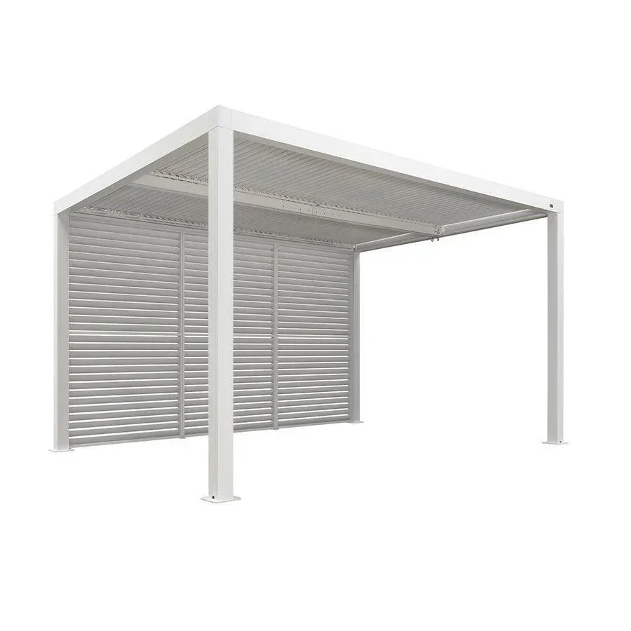 PURPLE LEAF Athena Louvered Pergola white Outdoor Aluminum Pergola with Shutter Wall Adjustable Gazebo Rainproof for Patio Deck Garden - Image 4