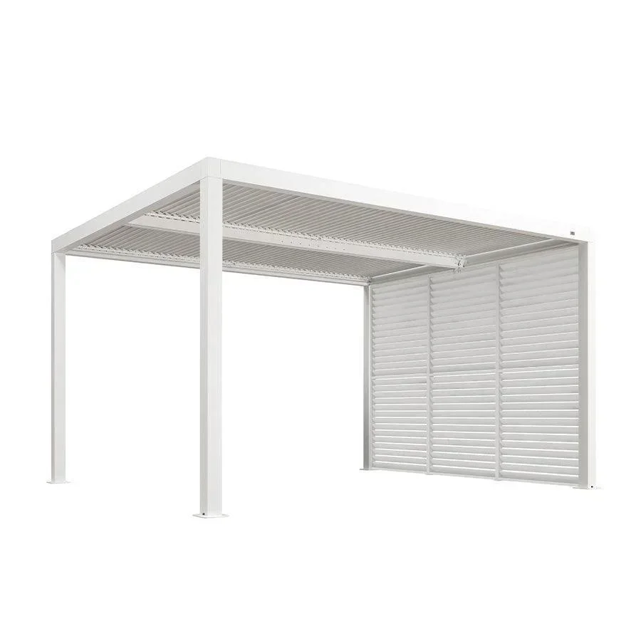 PURPLE LEAF Athena Louvered Pergola white Outdoor Aluminum Pergola with Shutter Wall Adjustable Gazebo Rainproof for Patio Deck Garden - Image 45