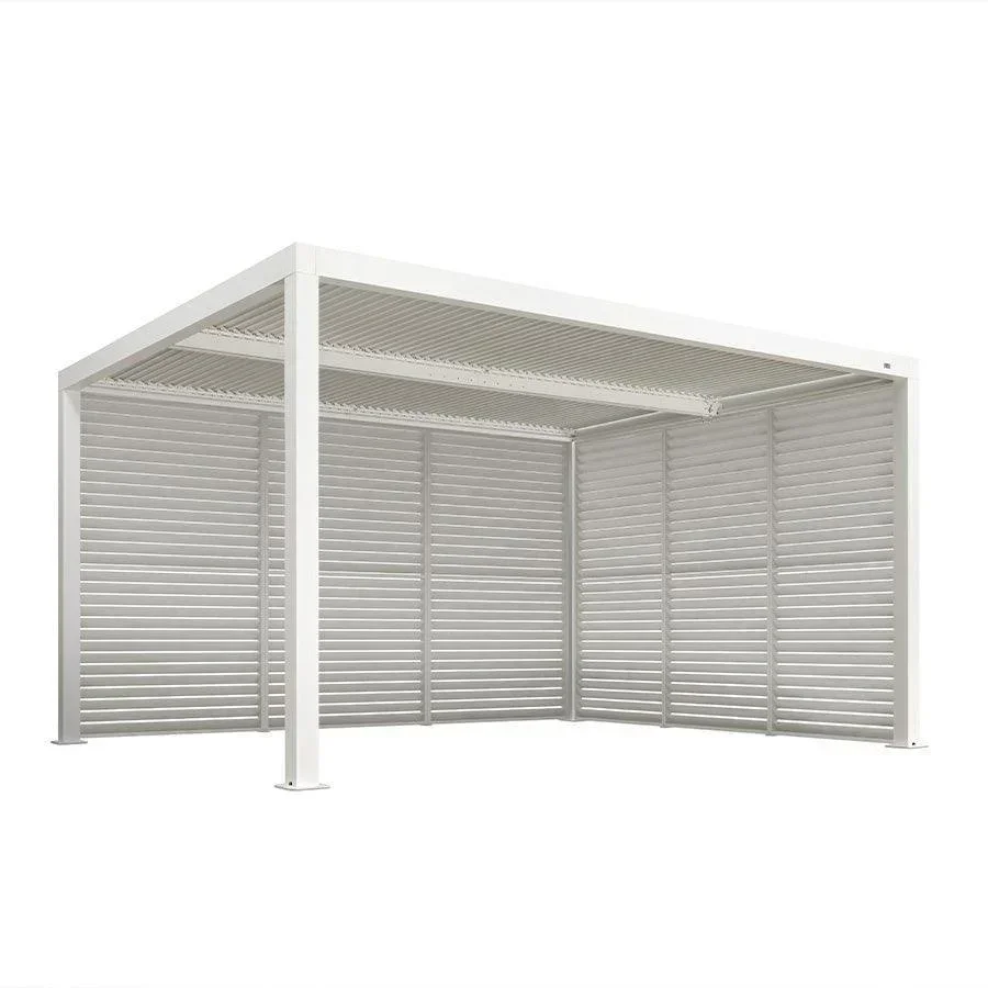PURPLE LEAF Athena Louvered Pergola white Outdoor Aluminum Pergola with Shutter Wall Adjustable Gazebo Rainproof for Patio Deck Garden - Image 53
