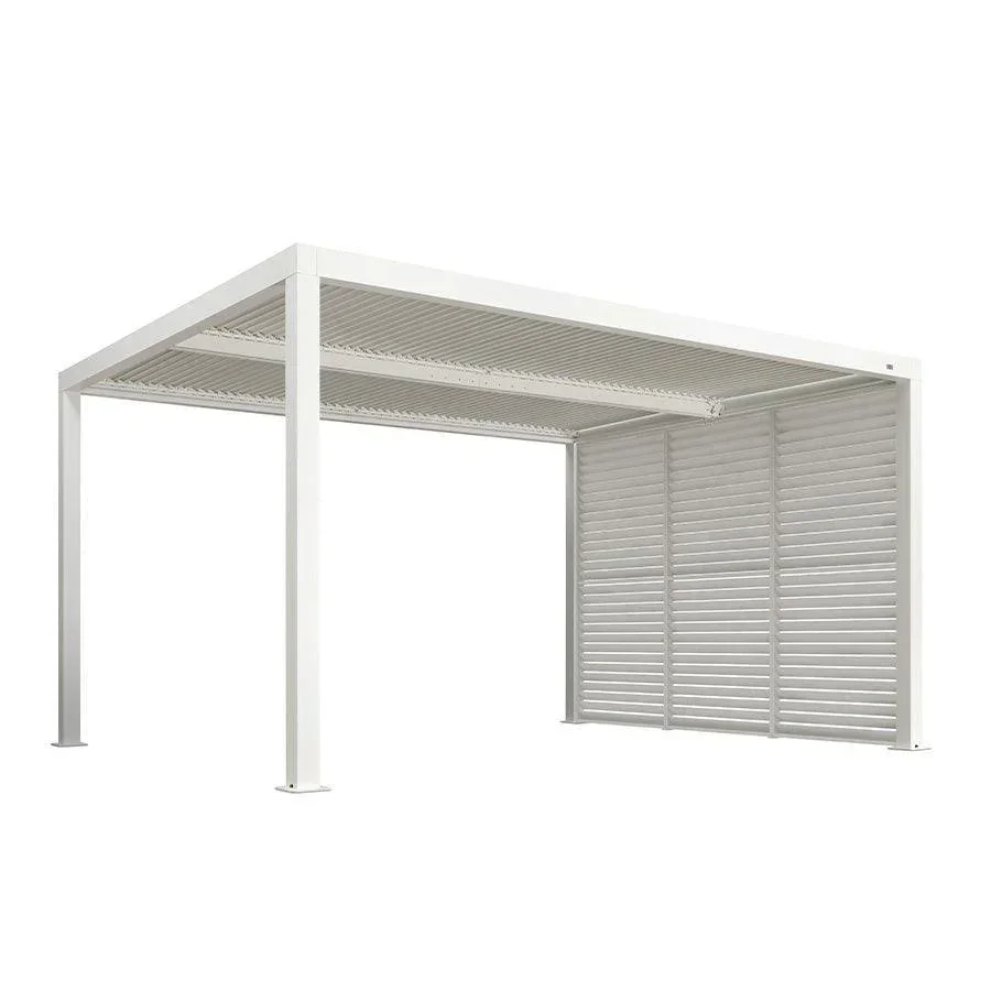 PURPLE LEAF Athena Louvered Pergola white Outdoor Aluminum Pergola with Shutter Wall Adjustable Gazebo Rainproof for Patio Deck Garden - Image 55