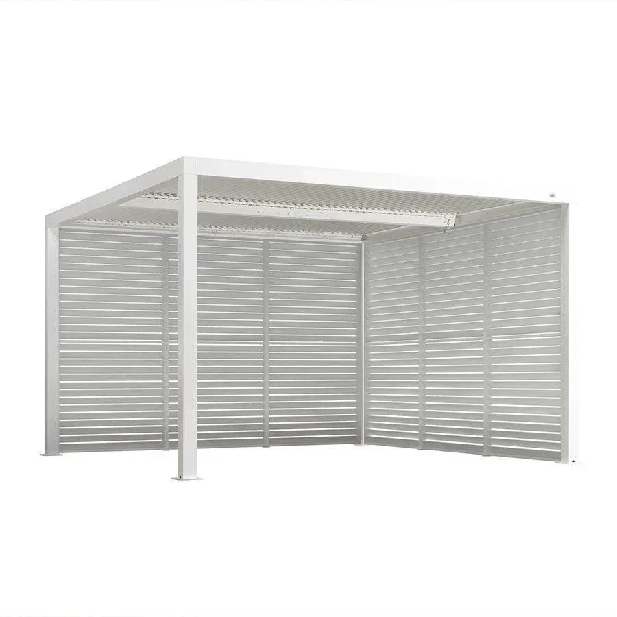 PURPLE LEAF Athena Louvered Pergola white Outdoor Aluminum Pergola with Shutter Wall Adjustable Gazebo Rainproof for Patio Deck Garden - Image 56