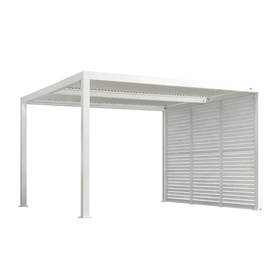 PURPLE LEAF Athena Louvered Pergola white Outdoor Aluminum Pergola with Shutter Wall Adjustable Gazebo Rainproof for Patio Deck Garden - Image 58