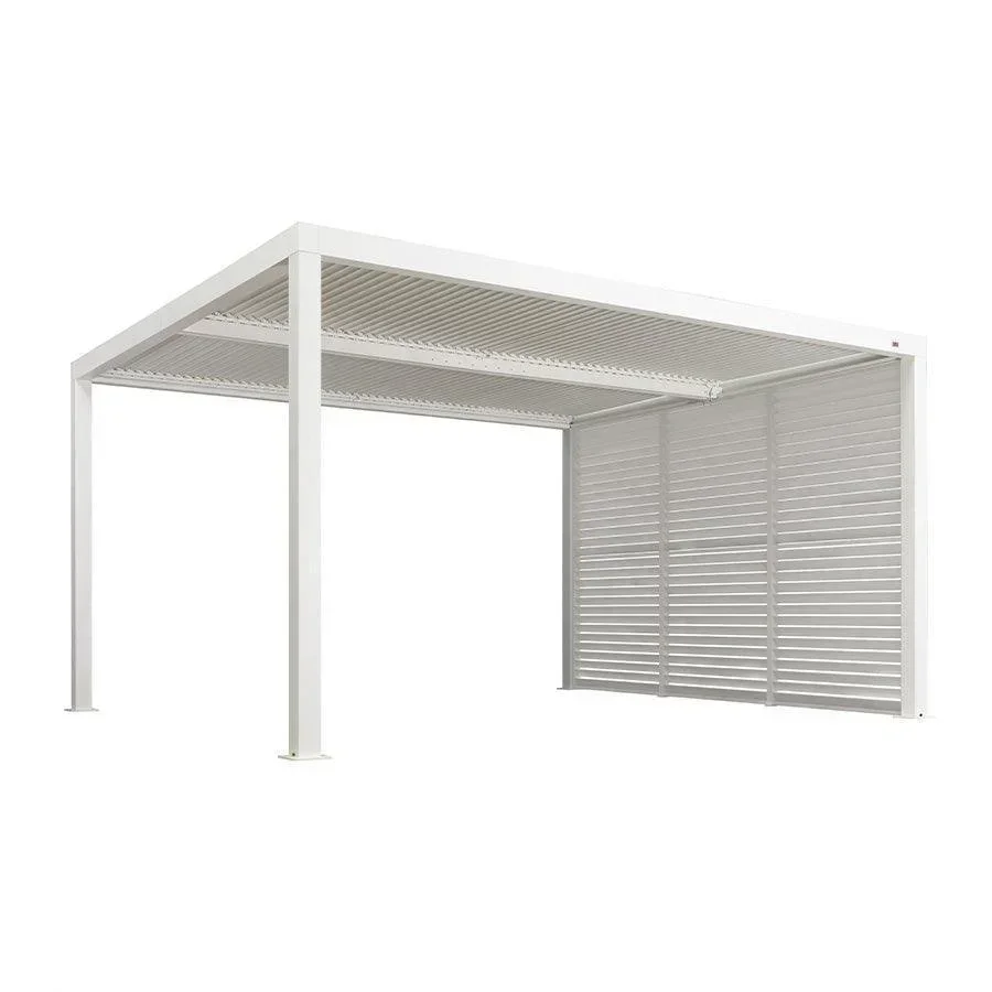 PURPLE LEAF Athena Louvered Pergola white Outdoor Aluminum Pergola with Shutter Wall Adjustable Gazebo Rainproof for Patio Deck Garden - Image 63