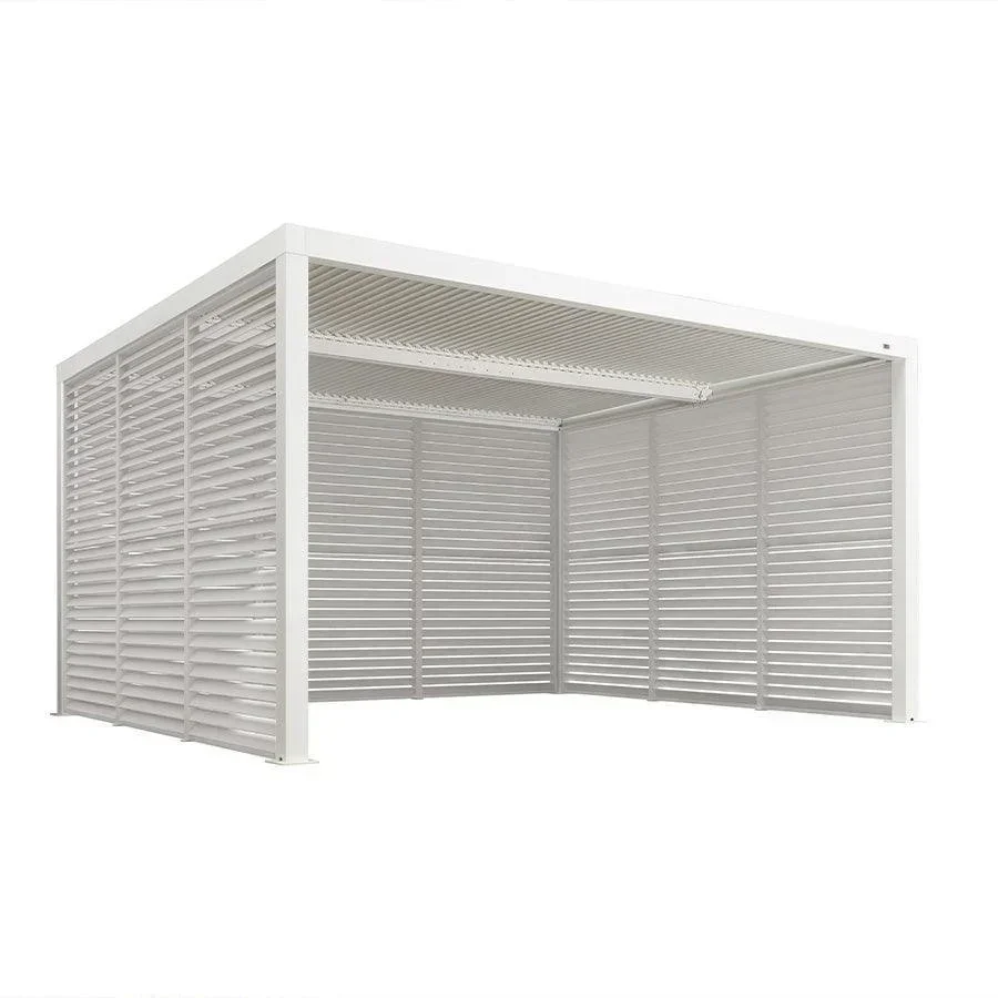 PURPLE LEAF Athena Louvered Pergola white Outdoor Aluminum Pergola with Shutter Wall Adjustable Gazebo Rainproof for Patio Deck Garden - Image 66