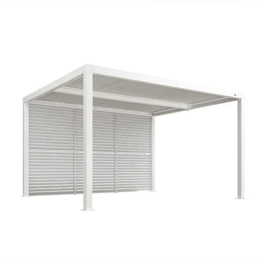 PURPLE LEAF Athena Louvered Pergola white Outdoor Aluminum Pergola with Shutter Wall Adjustable Gazebo Rainproof for Patio Deck Garden - Image 8