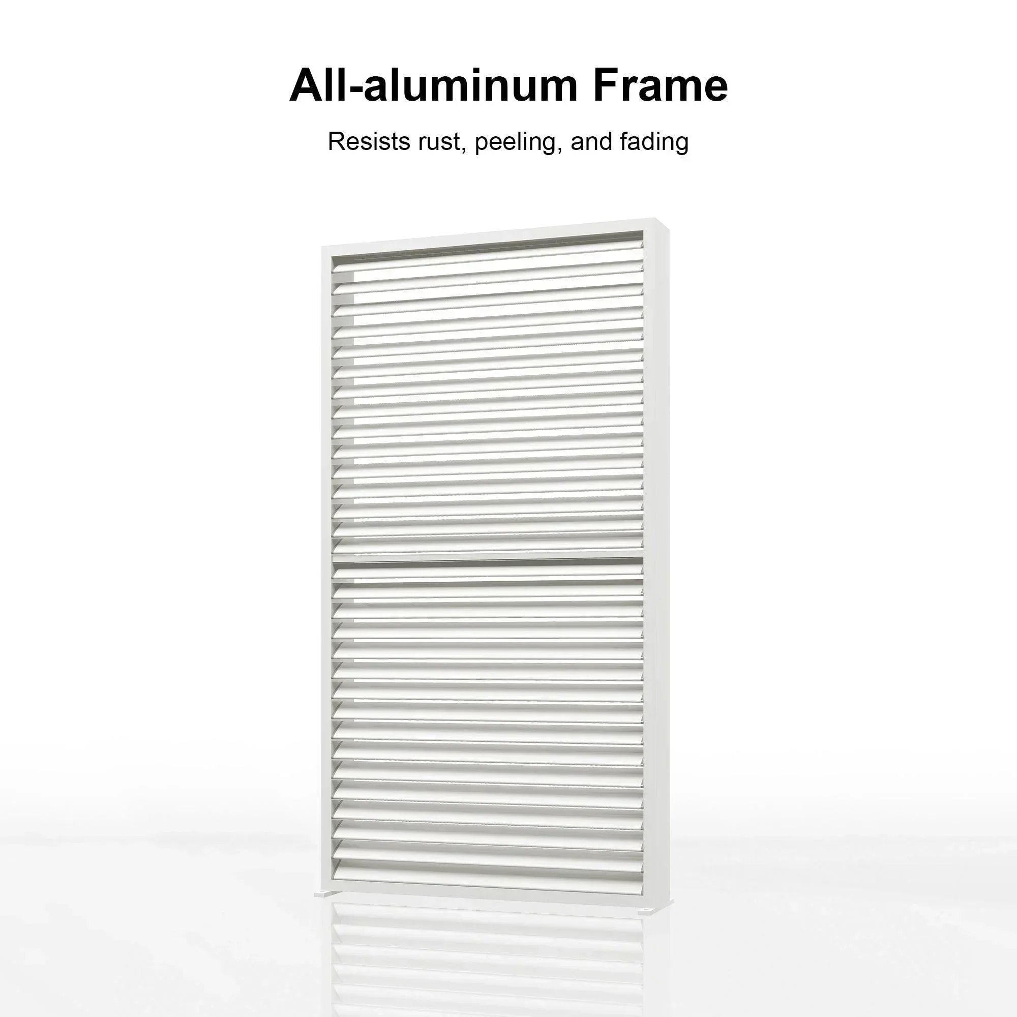 PURPLE LEAF Athena Louvered Pergola white Outdoor Aluminum Pergola with Shutter Wall Adjustable Gazebo Rainproof for Patio Deck Garden - Image 80