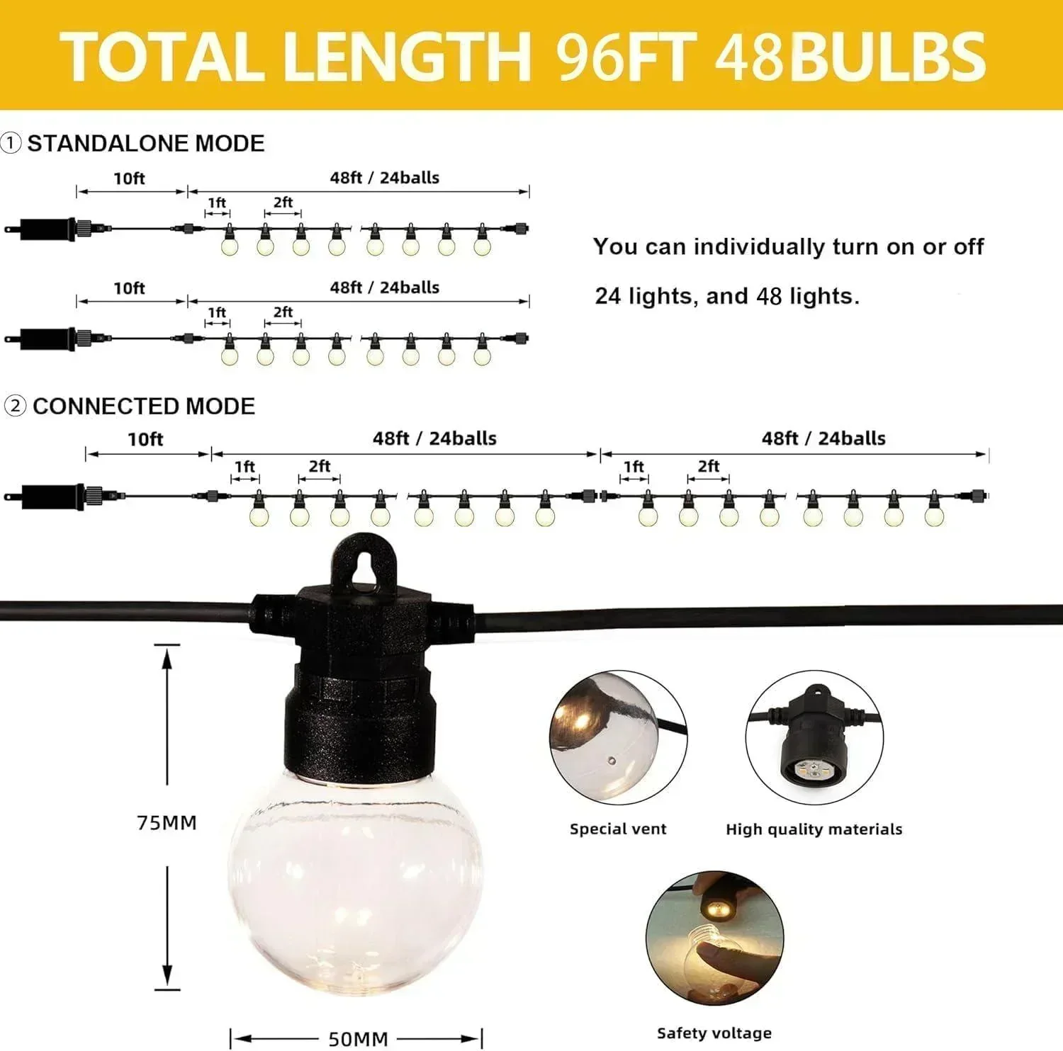 PURPLE LEAF Outdoor Hardtop Gazebo for Garden Bronze Double Roof Aluminum Frame Pavilion with String Lights-milky - Image 79