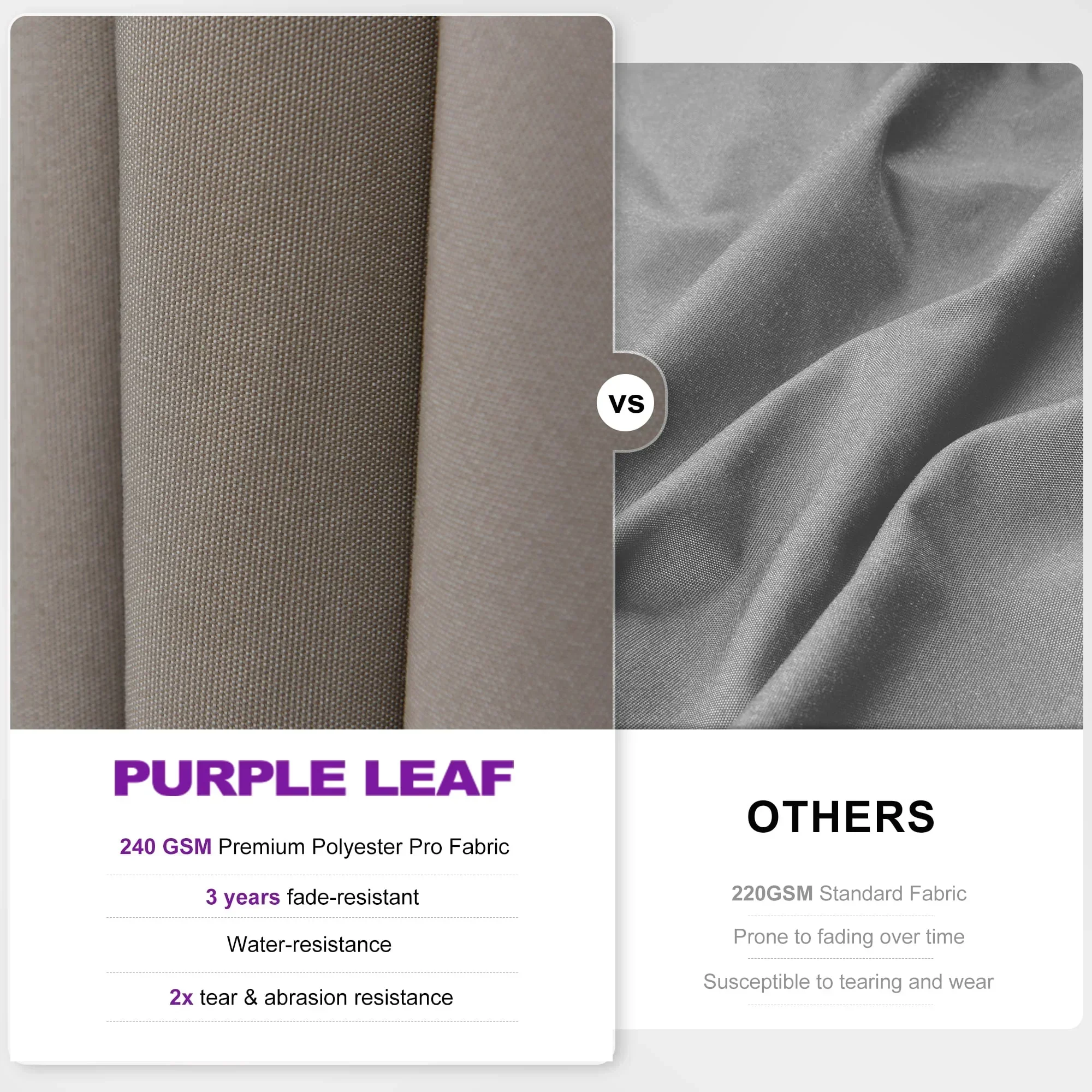 PURPLE LEAF UV Resistant Left-right Tilting Patio Umbrella Swivel Outdoor Umbrella - Image 36