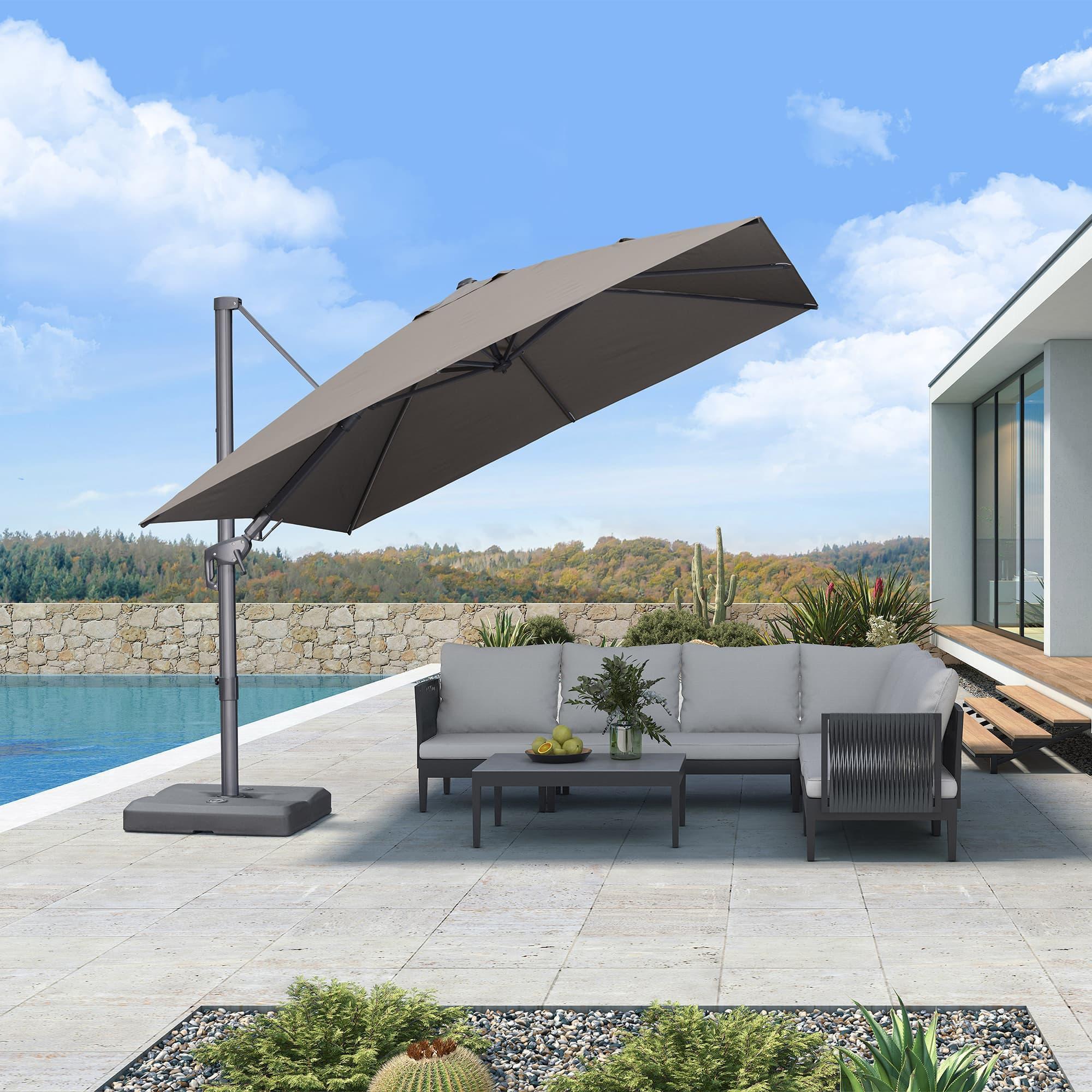 PURPLE LEAF UV Resistant Left-right Tilting Patio Umbrella Swivel Outdoor Umbrella - Image 42