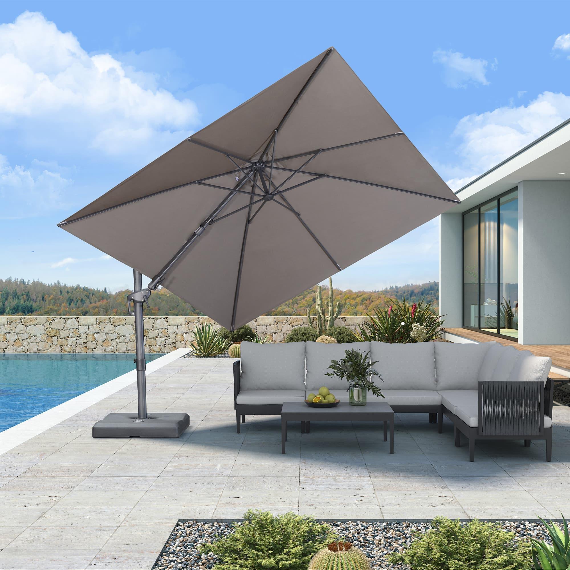 PURPLE LEAF UV Resistant Left-right Tilting Patio Umbrella Swivel Outdoor Umbrella - Image 7