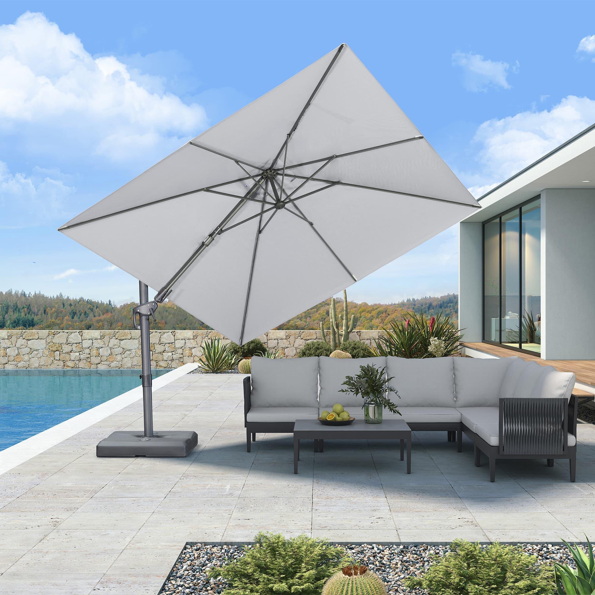 PURPLE LEAF UV Resistant Left-right Tilting Patio Umbrella Swivel Outdoor Umbrella - Image 46