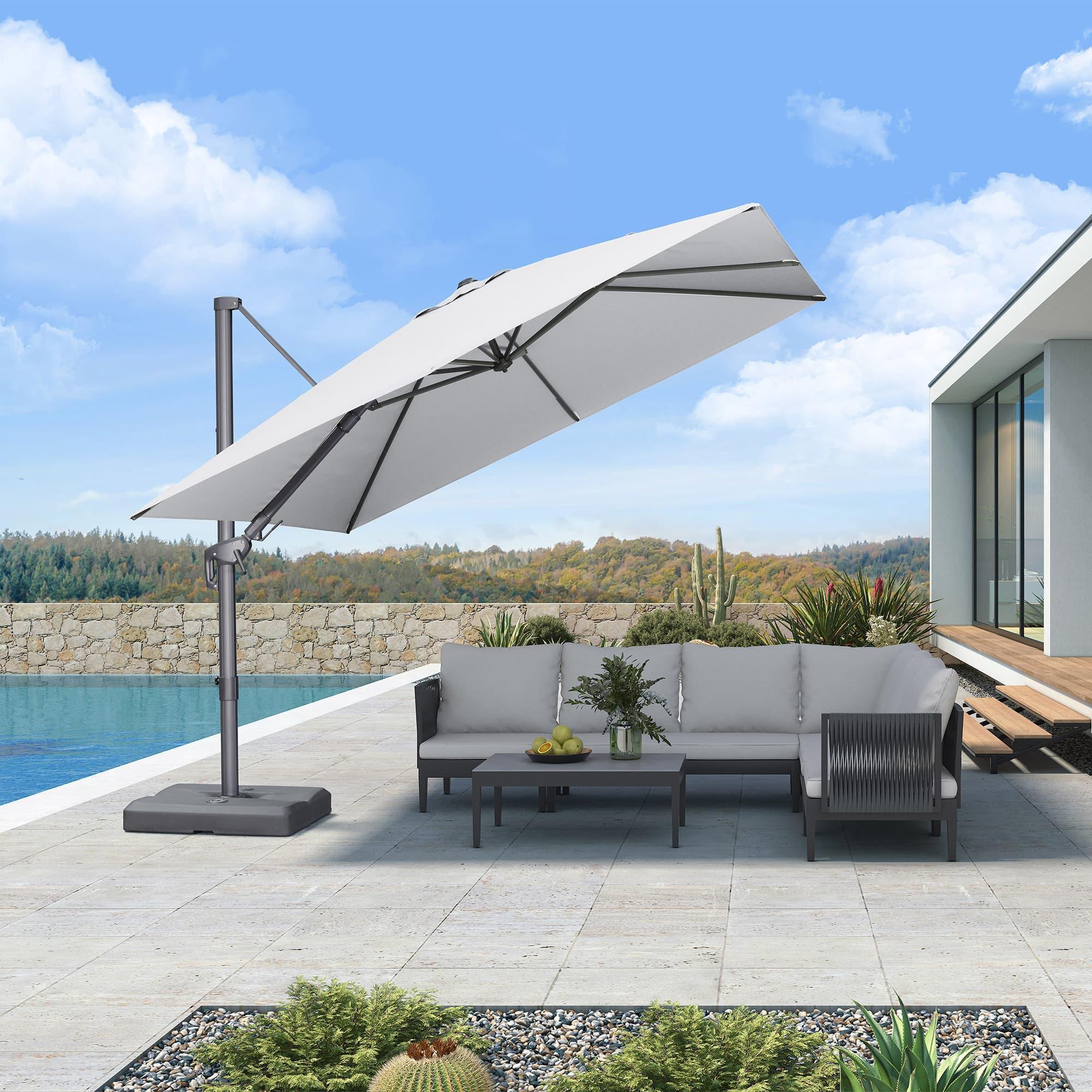 PURPLE LEAF UV Resistant Left-right Tilting Patio Umbrella Swivel Outdoor Umbrella - Image 47