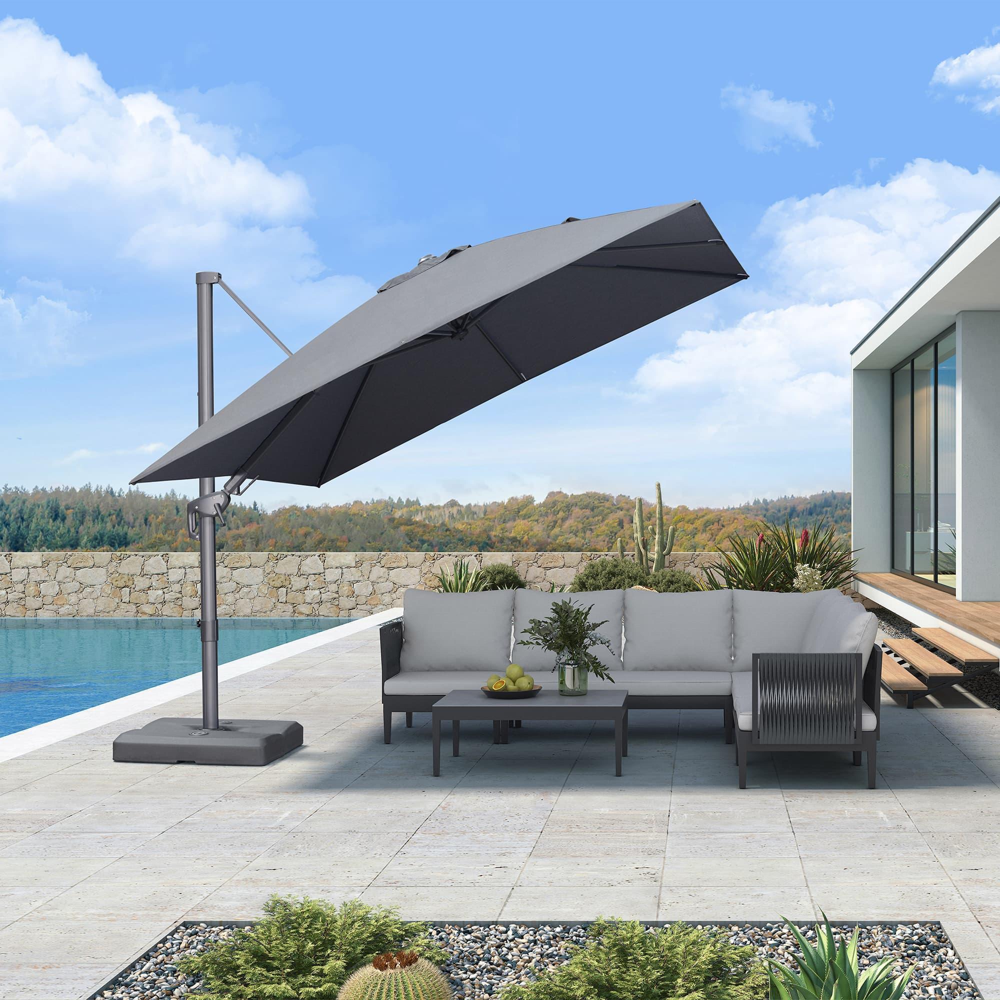 PURPLE LEAF UV Resistant Left-right Tilting Patio Umbrella Swivel Outdoor Umbrella - Image 51