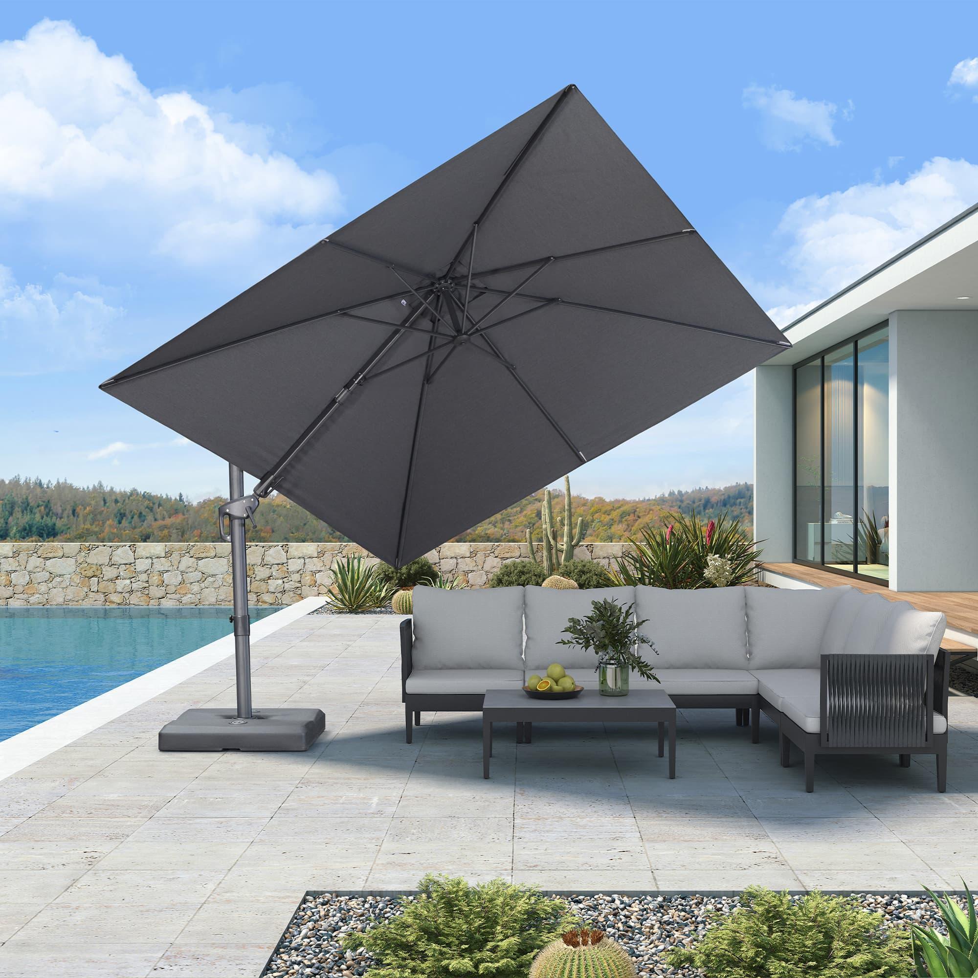 PURPLE LEAF UV Resistant Left-right Tilting Patio Umbrella Swivel Outdoor Umbrella - Image 52