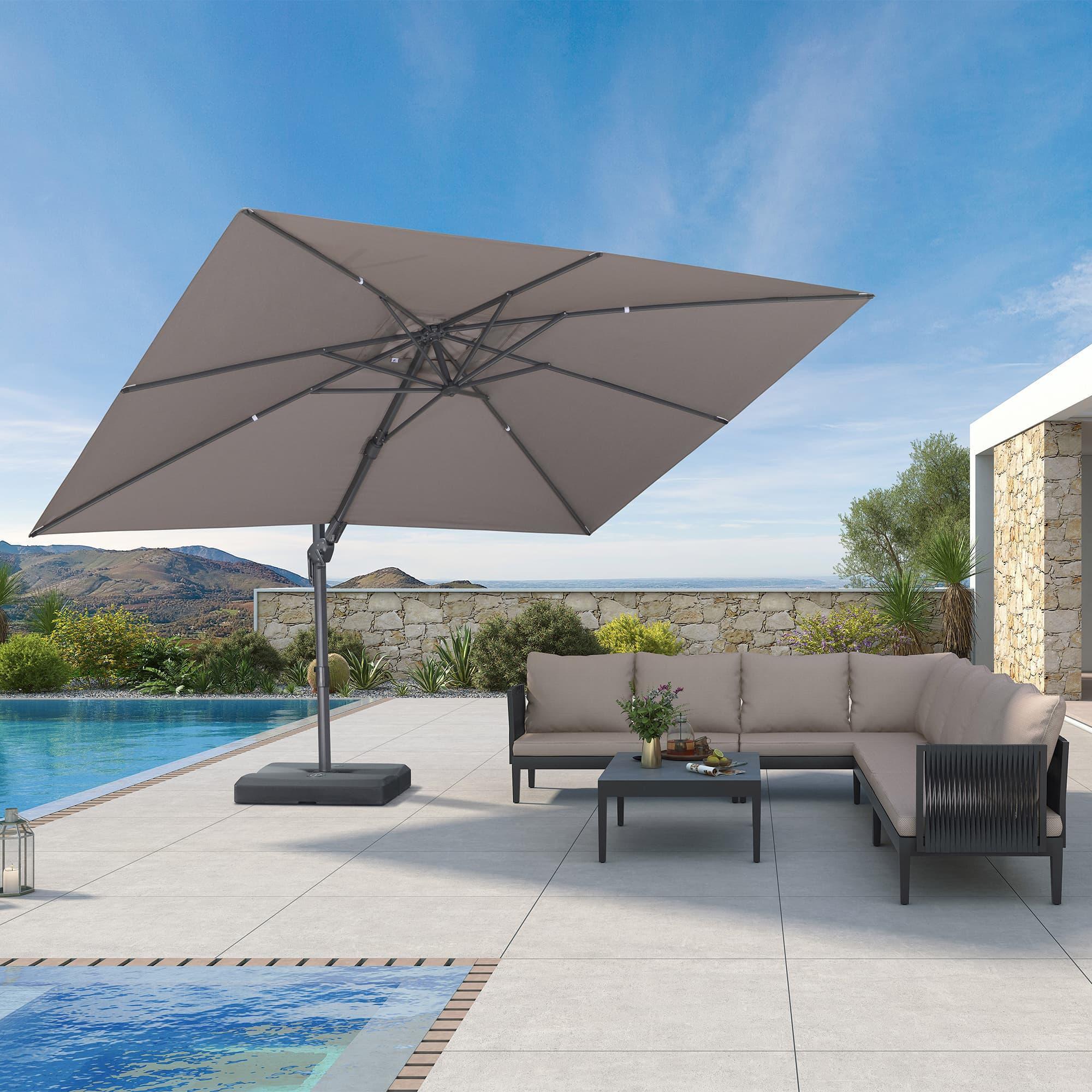 PURPLE LEAF UV Resistant Left-right Tilting Patio Umbrella Swivel Outdoor Umbrella - Image 56