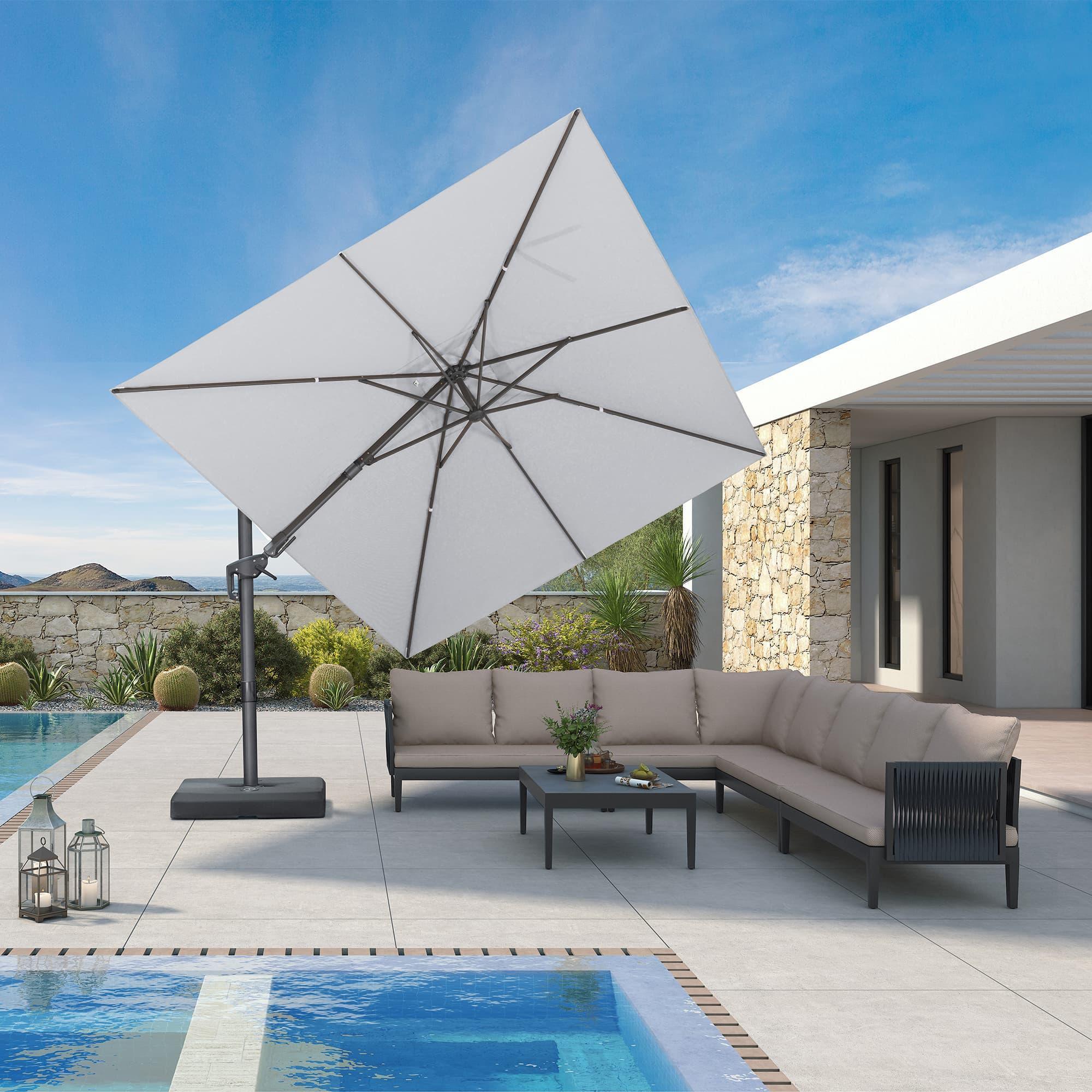 PURPLE LEAF UV Resistant Left-right Tilting Patio Umbrella Swivel Outdoor Umbrella - Image 61