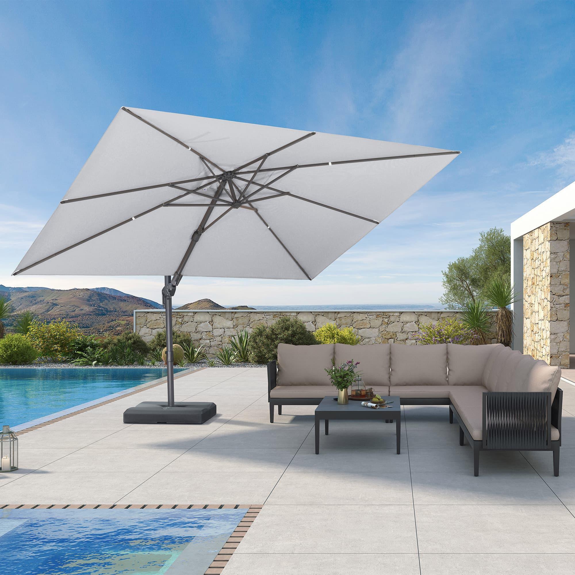 PURPLE LEAF UV Resistant Left-right Tilting Patio Umbrella Swivel Outdoor Umbrella - Image 64