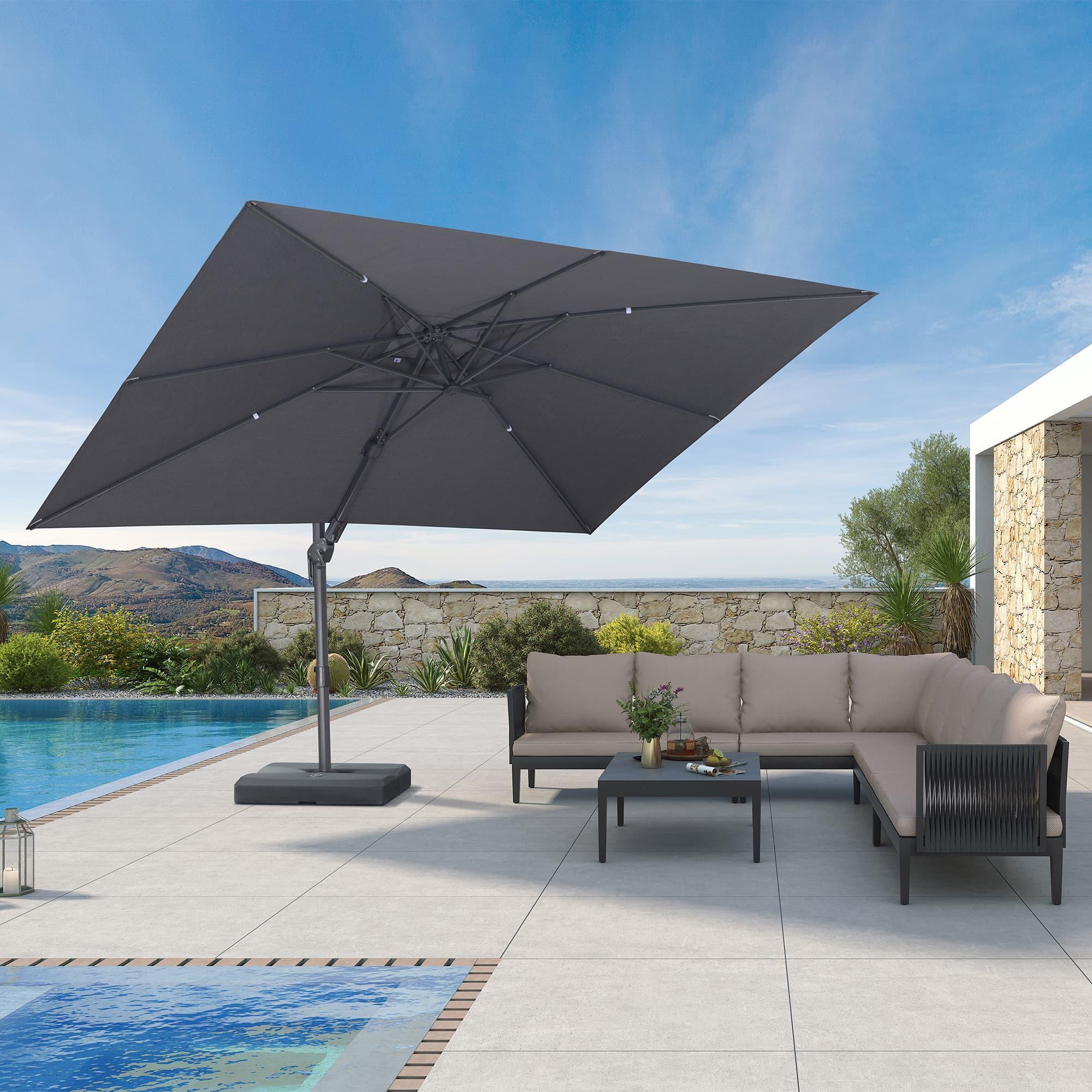 PURPLE LEAF UV Resistant Left-right Tilting Patio Umbrella Swivel Outdoor Umbrella - Image 68