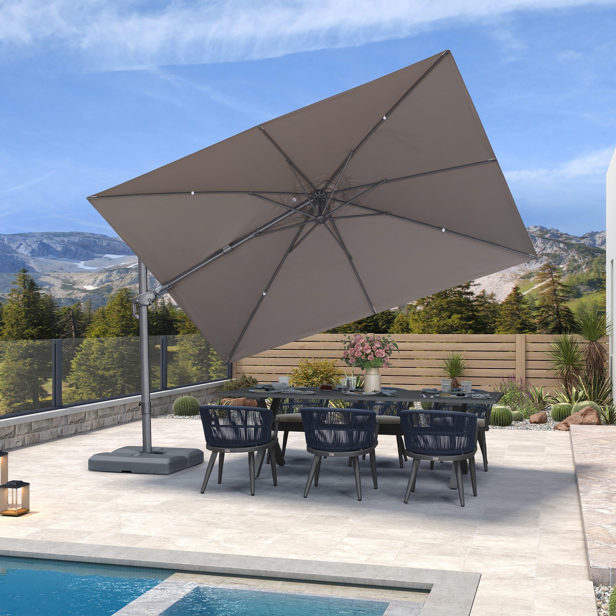 PURPLE LEAF UV Resistant Left-right Tilting Patio Umbrella Swivel Outdoor Umbrella - Image 74