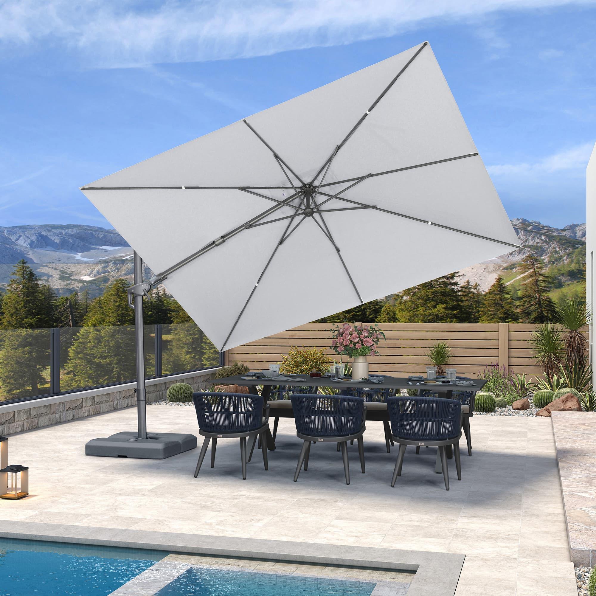 PURPLE LEAF UV Resistant Left-right Tilting Patio Umbrella Swivel Outdoor Umbrella - Image 76