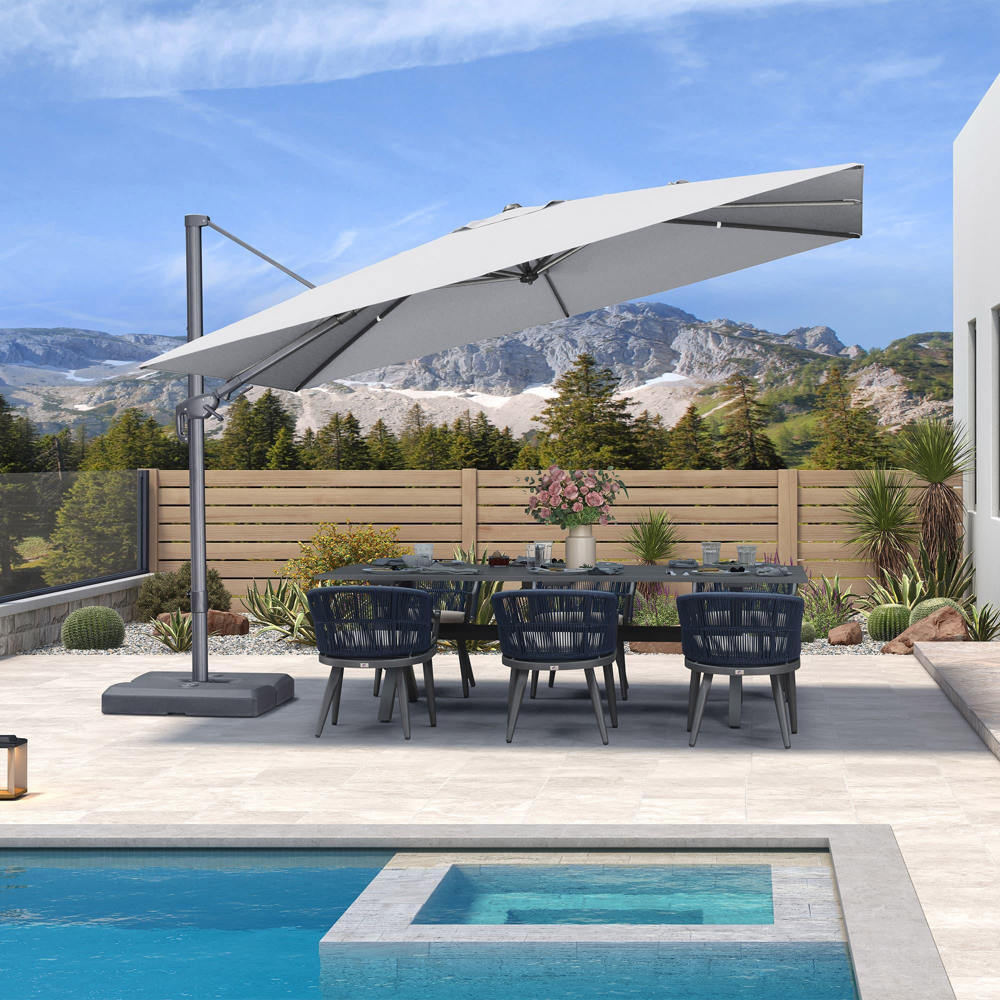 PURPLE LEAF UV Resistant Left-right Tilting Patio Umbrella Swivel Outdoor Umbrella - Image 81