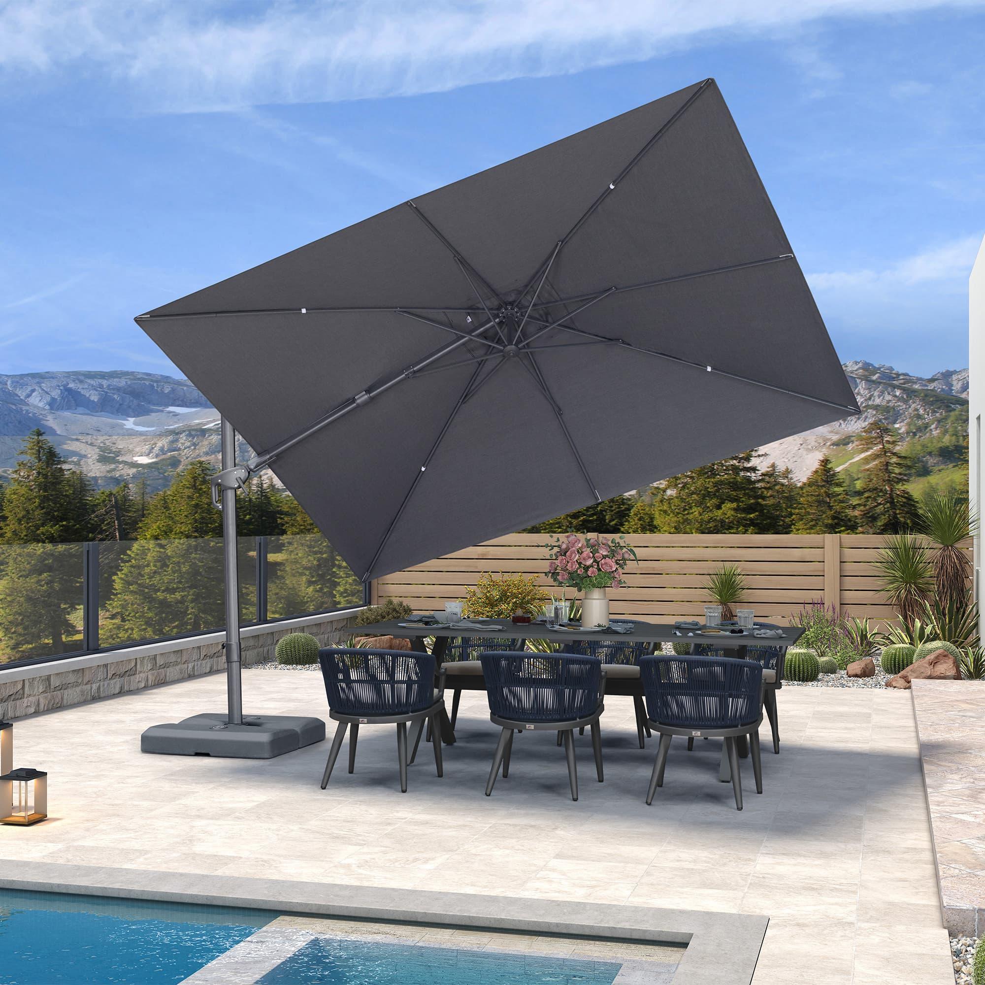 PURPLE LEAF UV Resistant Left-right Tilting Patio Umbrella Swivel Outdoor Umbrella - Image 82