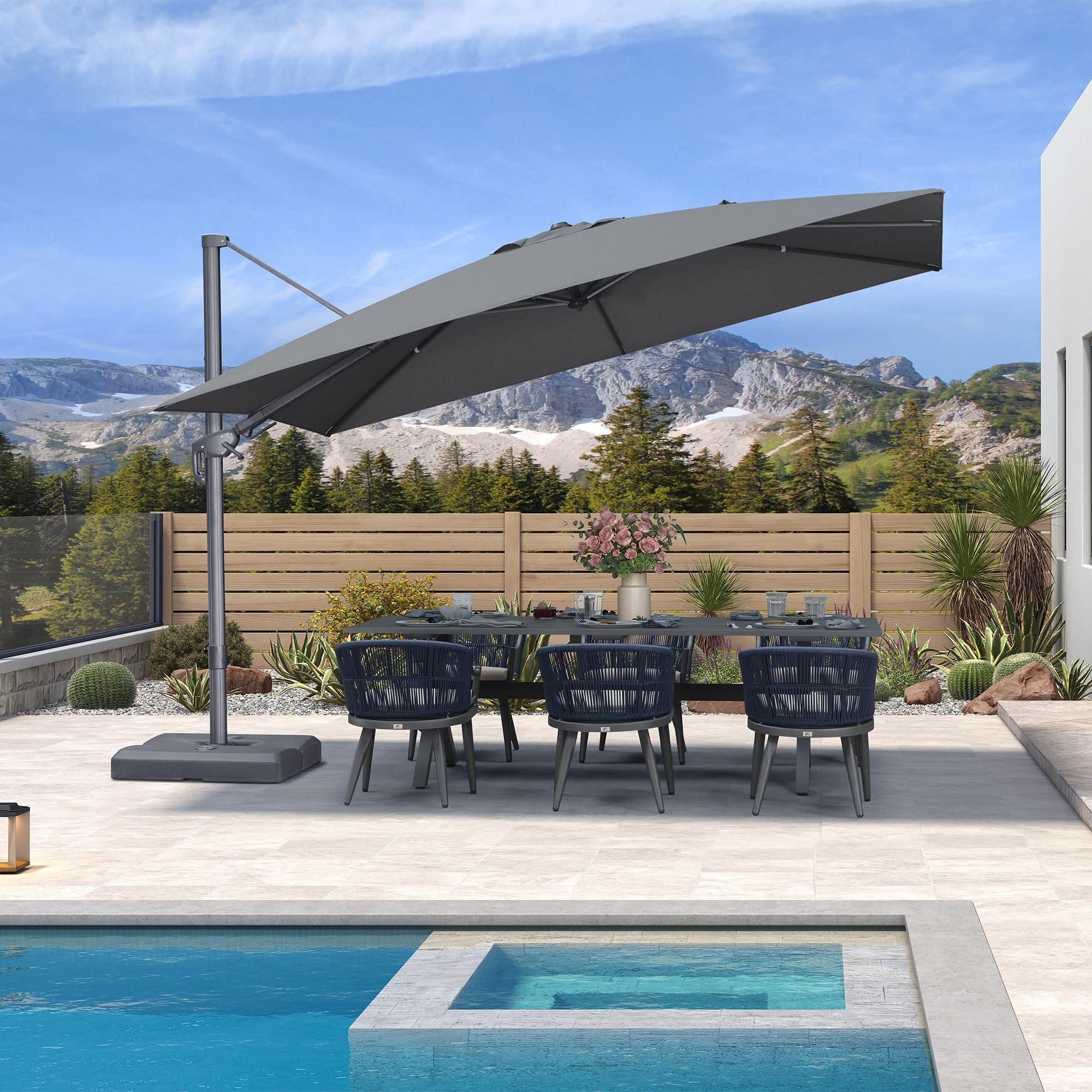 PURPLE LEAF UV Resistant Left-right Tilting Patio Umbrella Swivel Outdoor Umbrella - Image 83