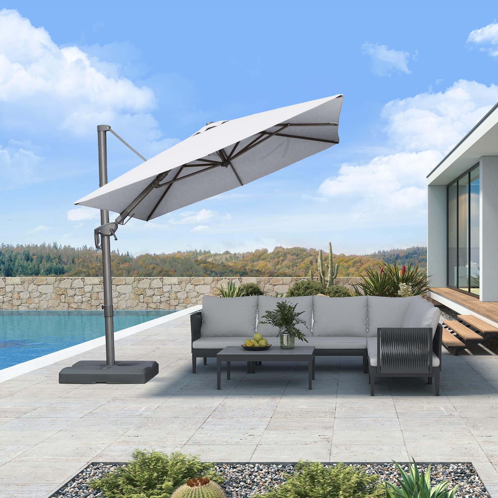 PURPLE LEAF UV Resistant Left-right Tilting Patio Umbrella Swivel Outdoor Umbrella - Image 97