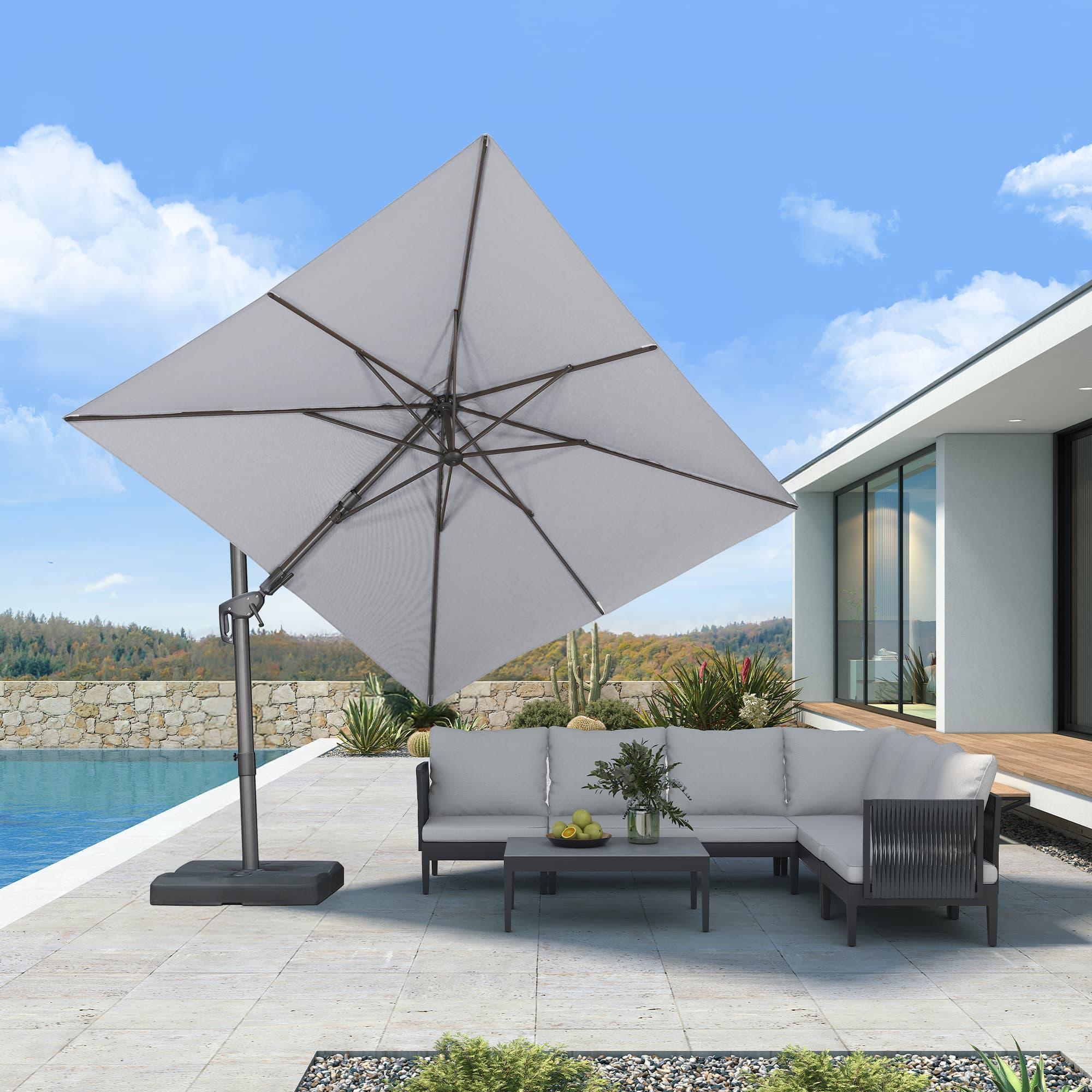 PURPLE LEAF UV Resistant Left-right Tilting Patio Umbrella Swivel Outdoor Umbrella - Image 98