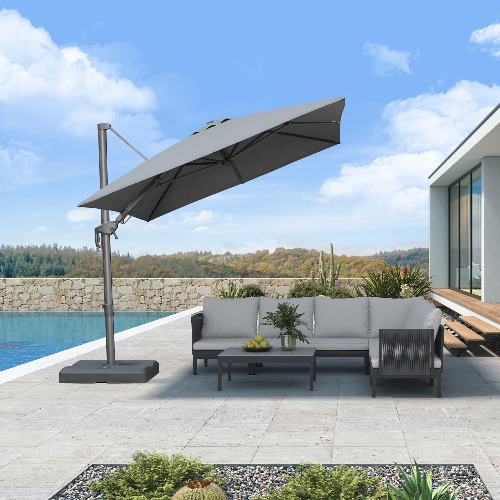 PURPLE LEAF UV Resistant Left-right Tilting Patio Umbrella Swivel Outdoor Umbrella - Image 99