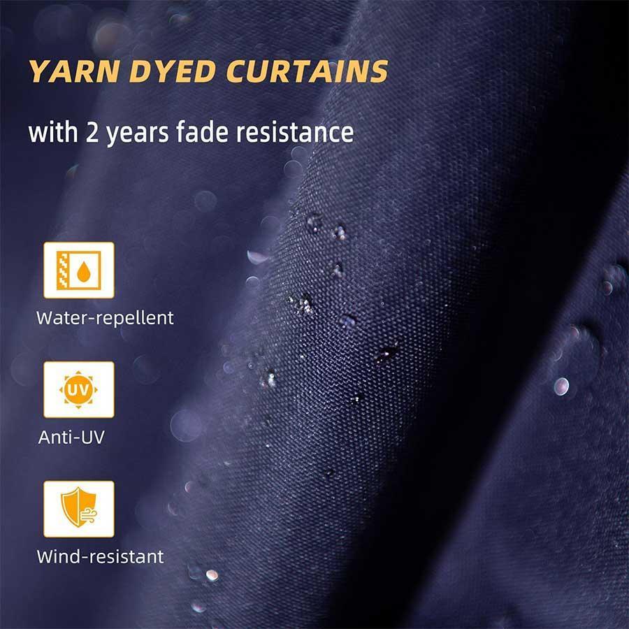 PURPLE LEAF Outdoor Hardtop Gazebo for Patio Bronze Aluminum Frame Pavilion with Navy-Blue Curtain - Image 17