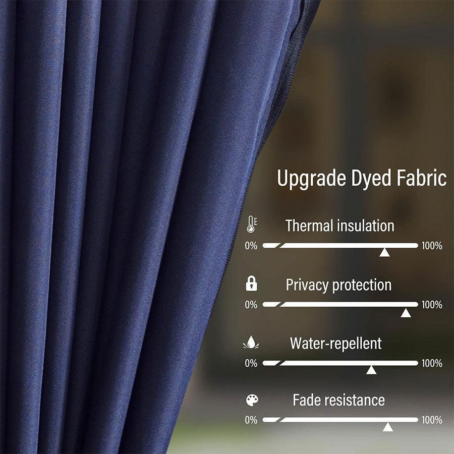 PURPLE LEAF Outdoor Hardtop Gazebo for Patio Bronze Aluminum Frame Pavilion with Navy-Blue Curtain - Image 38