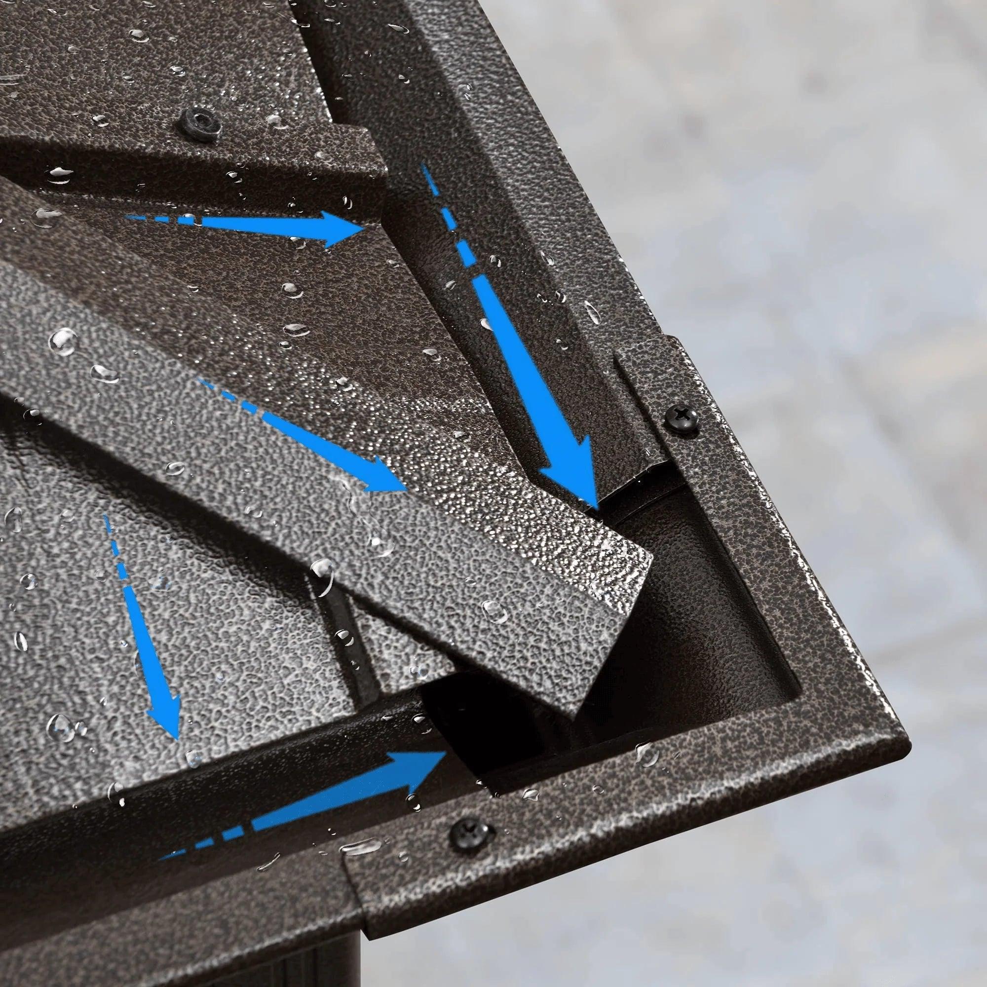 PURPLE LEAF Outdoor Hardtop Gazebo for Patio Bronze Aluminum Frame Pavilion with Navy-Blue Curtain - Image 45