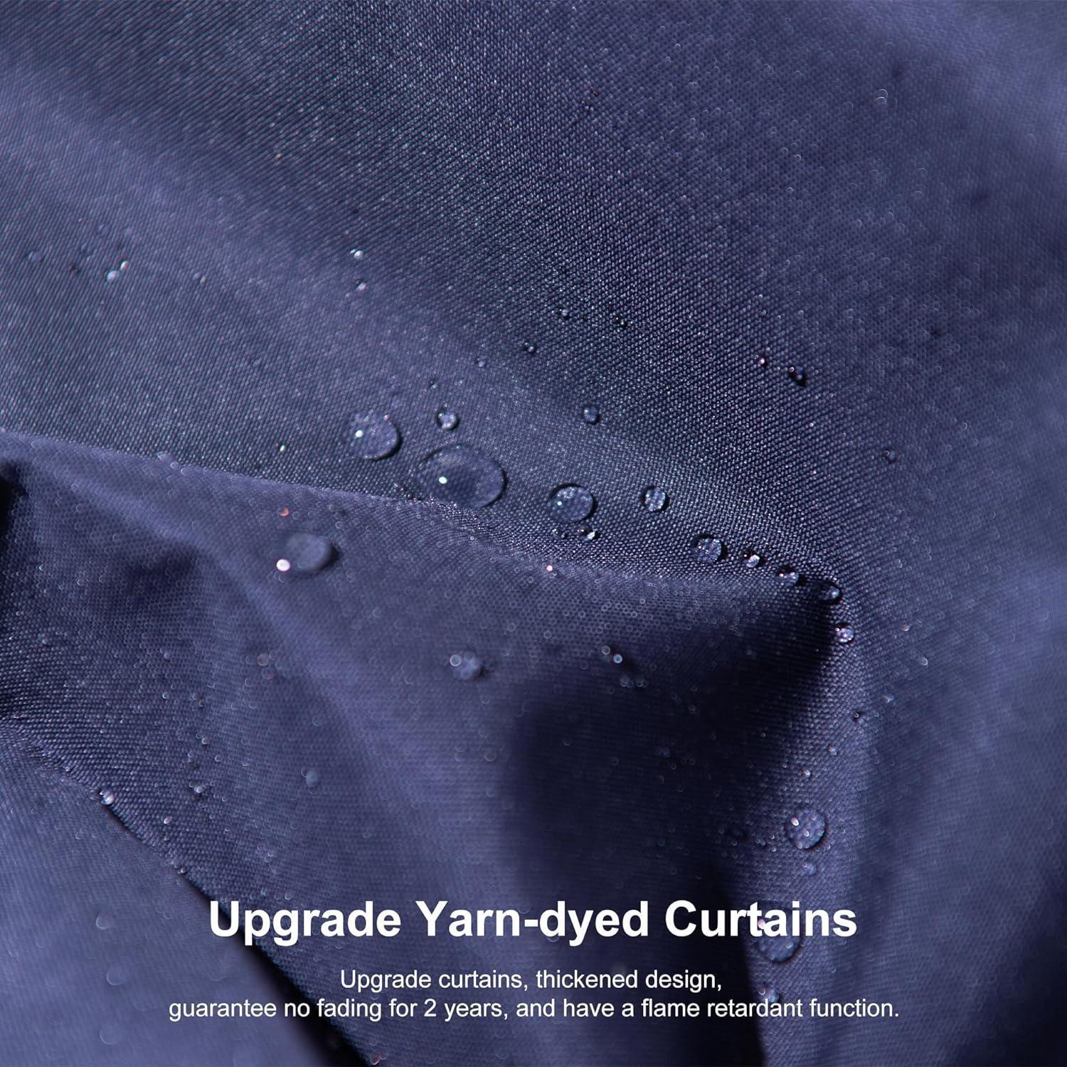 PURPLE LEAF Outdoor Hardtop Gazebo for Patio Bronze Aluminum Frame Pavilion with Navy-Blue Curtain - Image 72