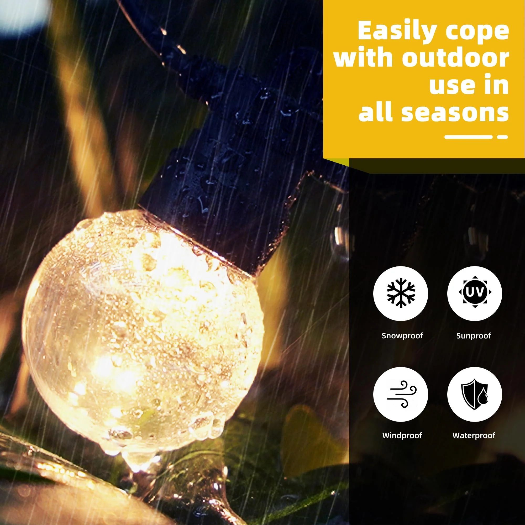 PURPLE LEAF Outdoor Hardtop Gazebo for Garden Bronze Double Roof Aluminum Frame Pavilion with String Lights-milky - Image 29