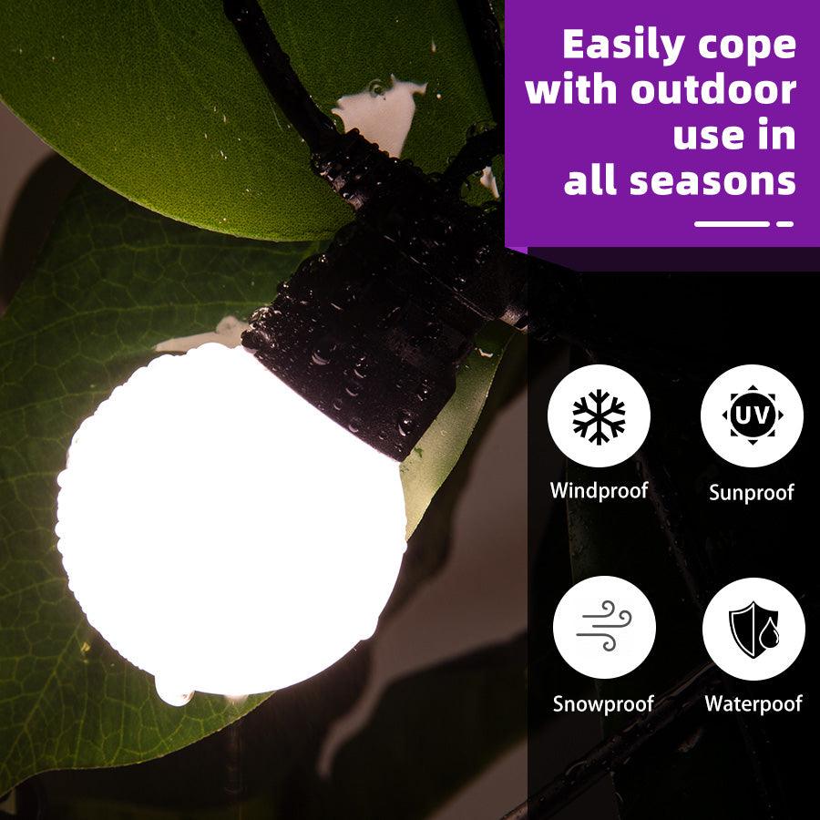 PURPLE LEAF Outdoor Hardtop Gazebo for Garden Bronze Double Roof Aluminum Frame Pavilion with String Lights-milky - Image 96