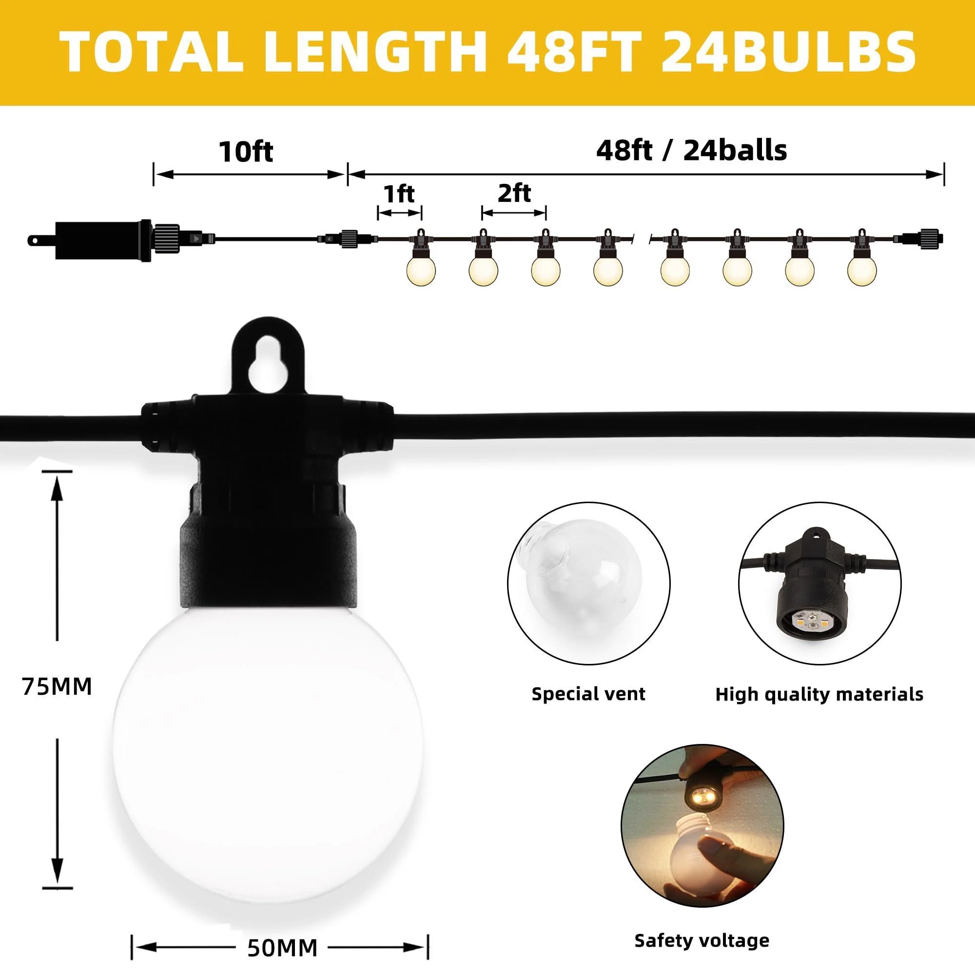 PURPLE LEAF Outdoor Hardtop Gazebo for Garden Bronze Double Roof Aluminum Frame Pavilion with String Lights-milky - Image 11